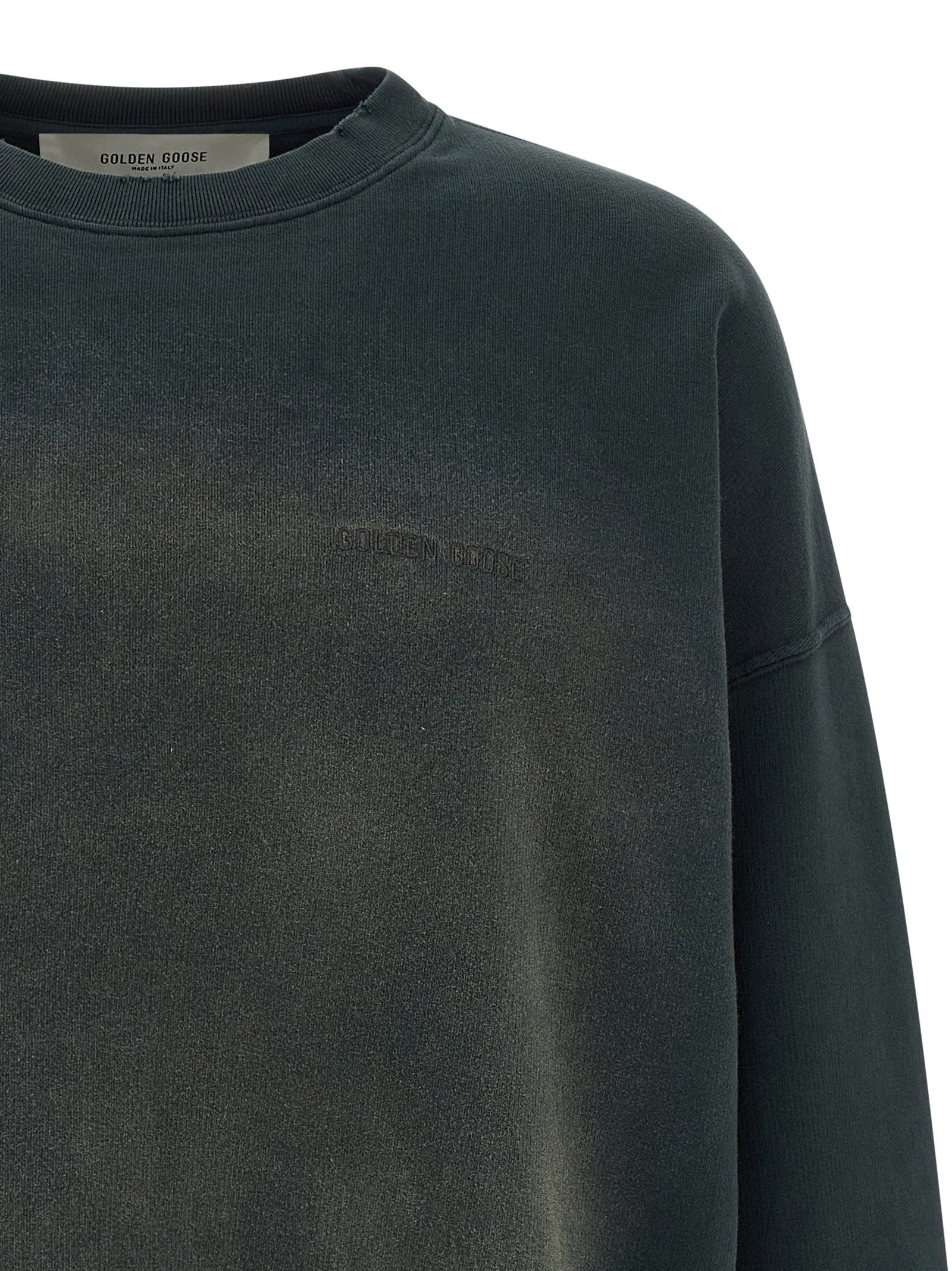 Golden Goose Martin sweatshirt, detail van tonsur-op-toon logoborduring