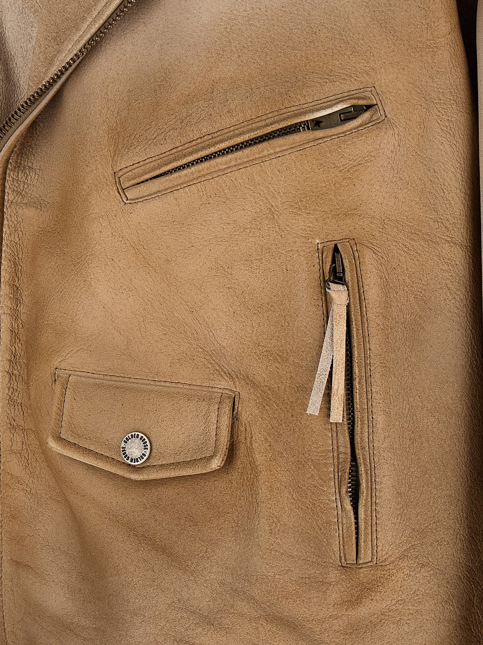 Golden Goose Phoebe Leather Jacket Brown-thumbmail-5