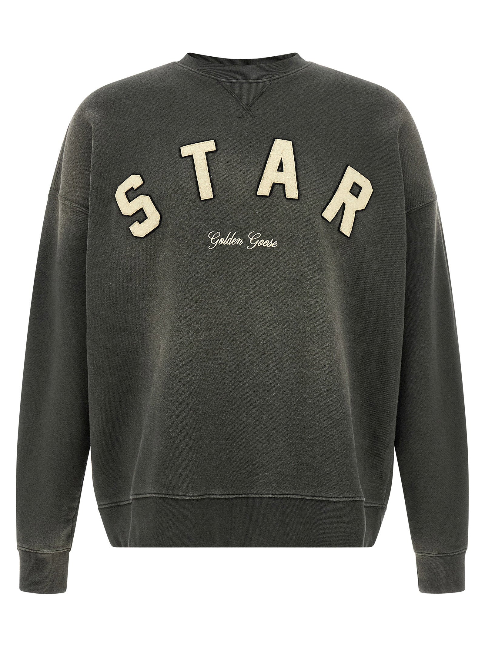 Golden Goose Star boxy sweatshirt antraciet voorzijde