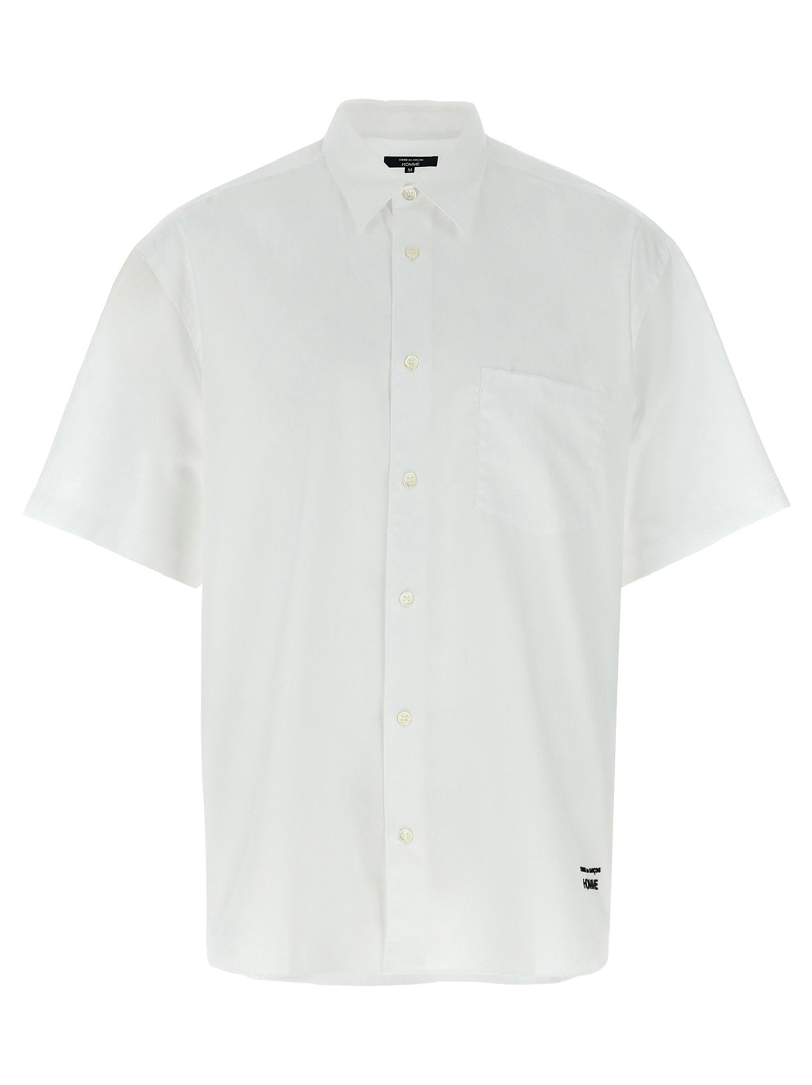 Comme des Garçons Homme Logo Embroidery Poplin Overhemd Wit Shirts Comme Des Garҫons Homme