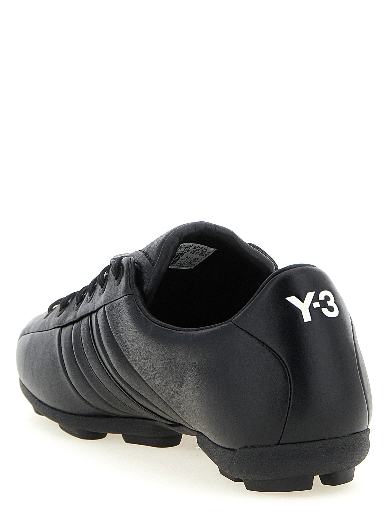 Y-3 Field Leren Sneakers met Studprofiel Zool Zwart-thumbmail-3