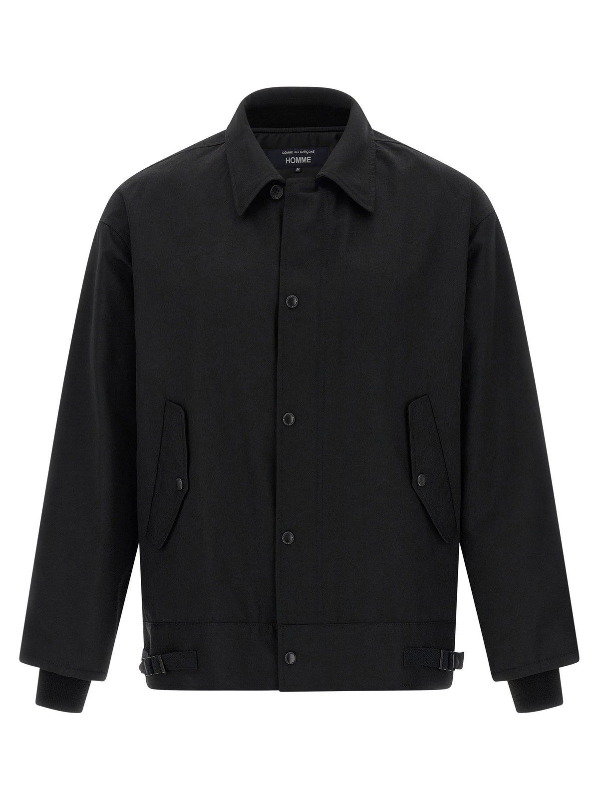 Zwart Comme des Garçons Homme blouson in wolmix, vooraanzicht