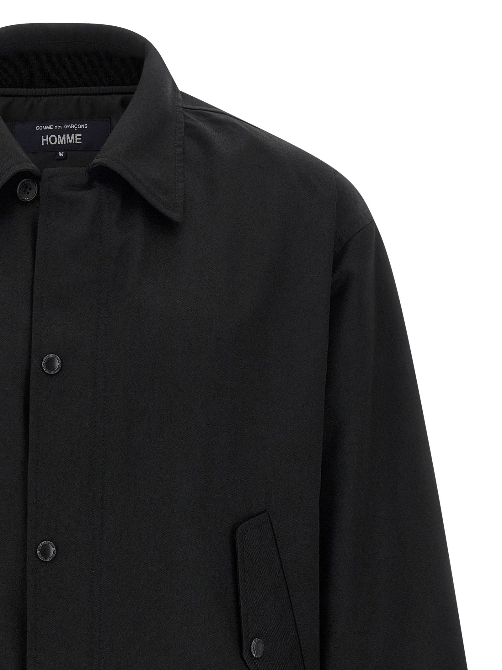 Comme des Garçons Homme Wool Blend Overshirt Black Jackets Comme Des Garҫons Homme