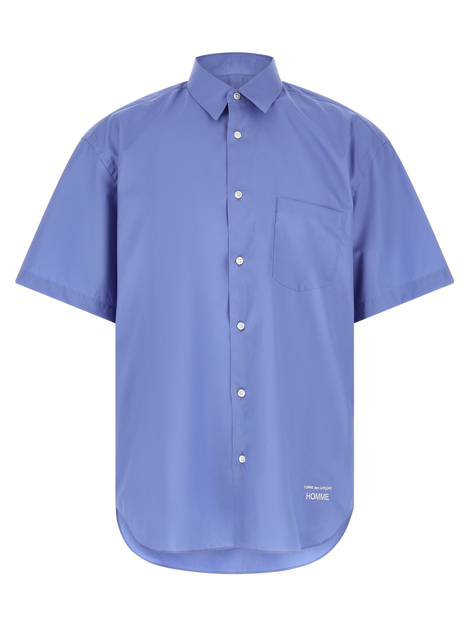Comme des Garçons Homme Oversized Short Sleeve Poplin Shirt Blue Shirts Comme Des Garҫons Homme