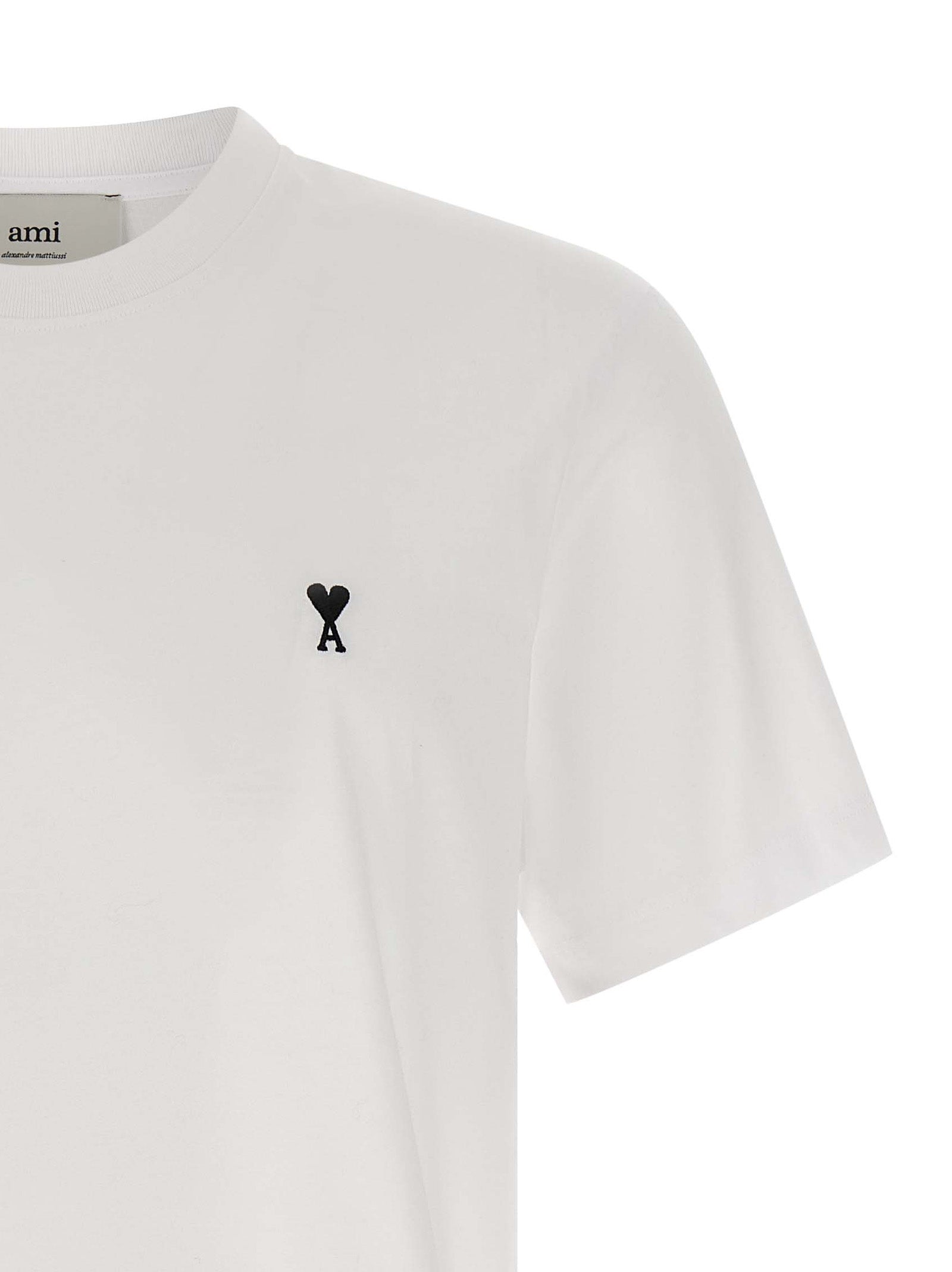 Ami Paris Ami de Coeur T-shirt Wit-thumbmail-3