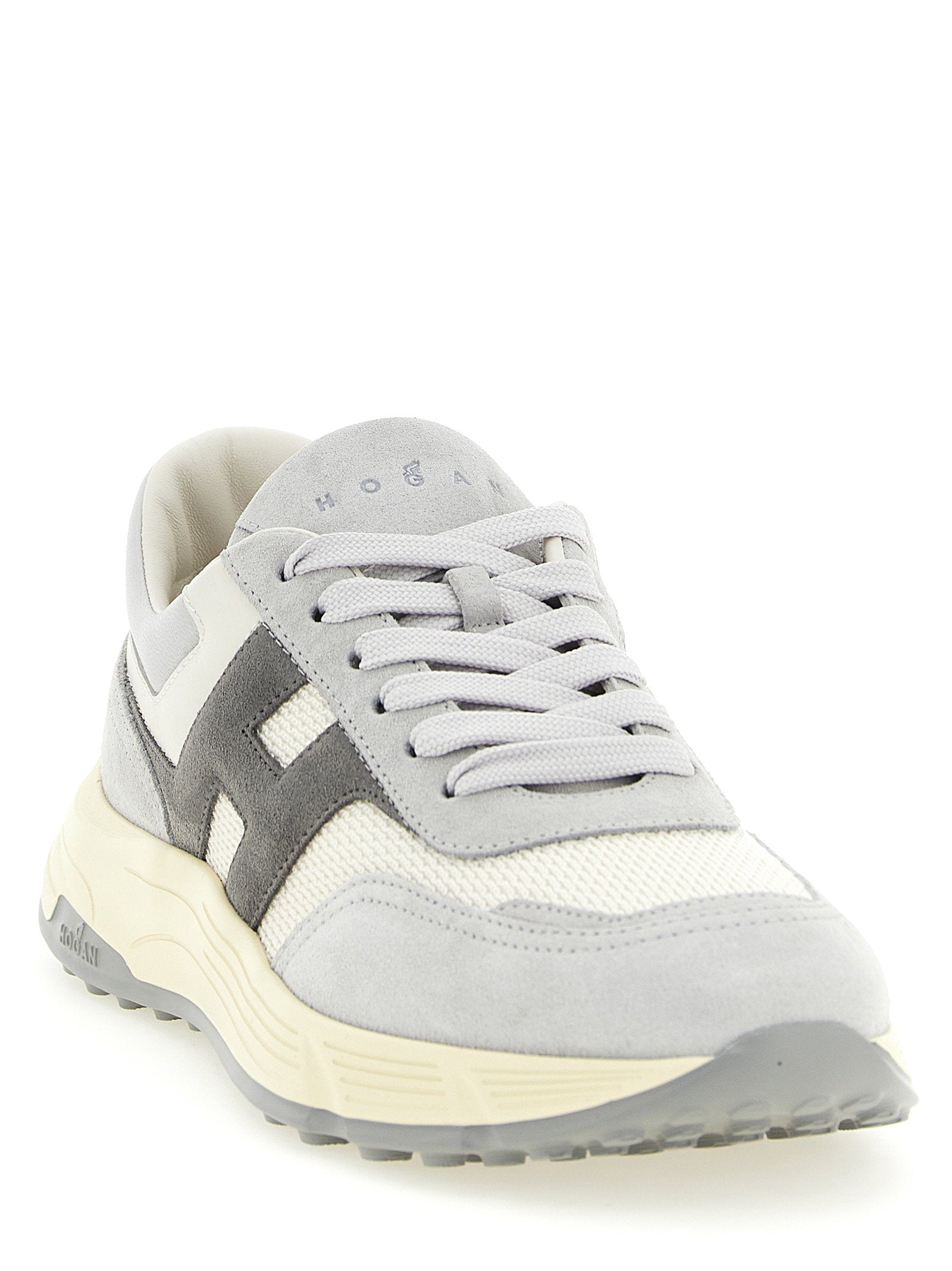 Hogan Hyperlight sneakers lichtgrijs wit - vooraanzicht