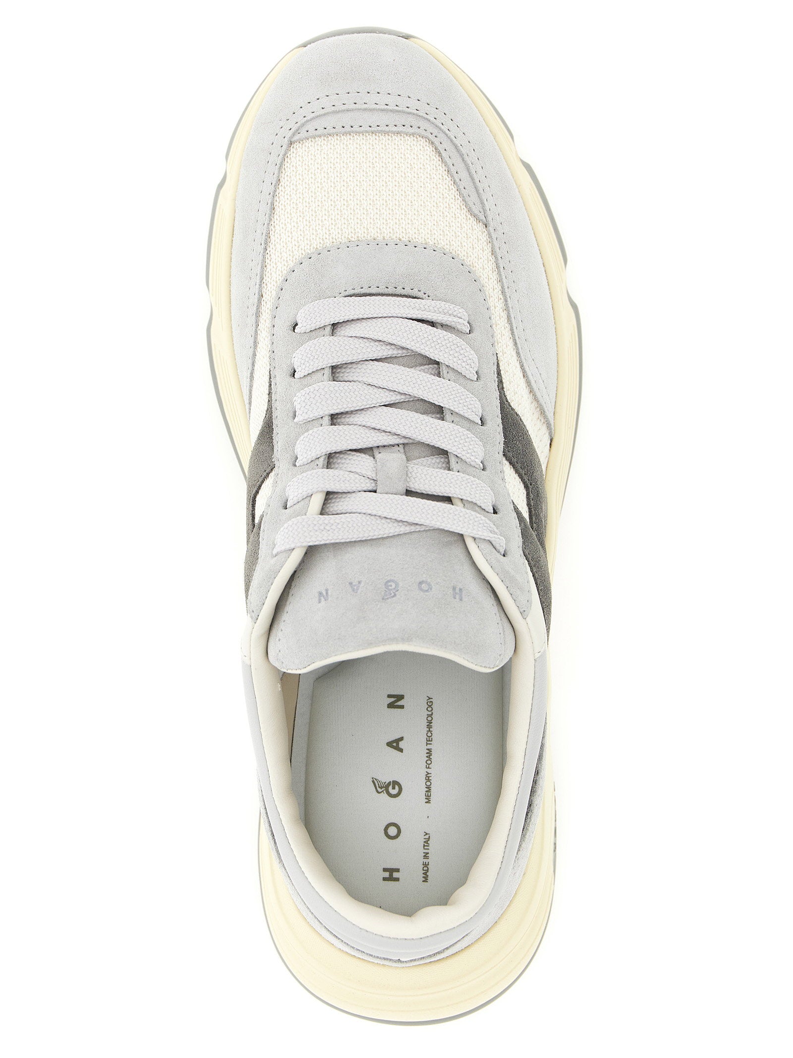 Hogan Hyperlight sneakers lichtgrijs wit - achteraanzicht