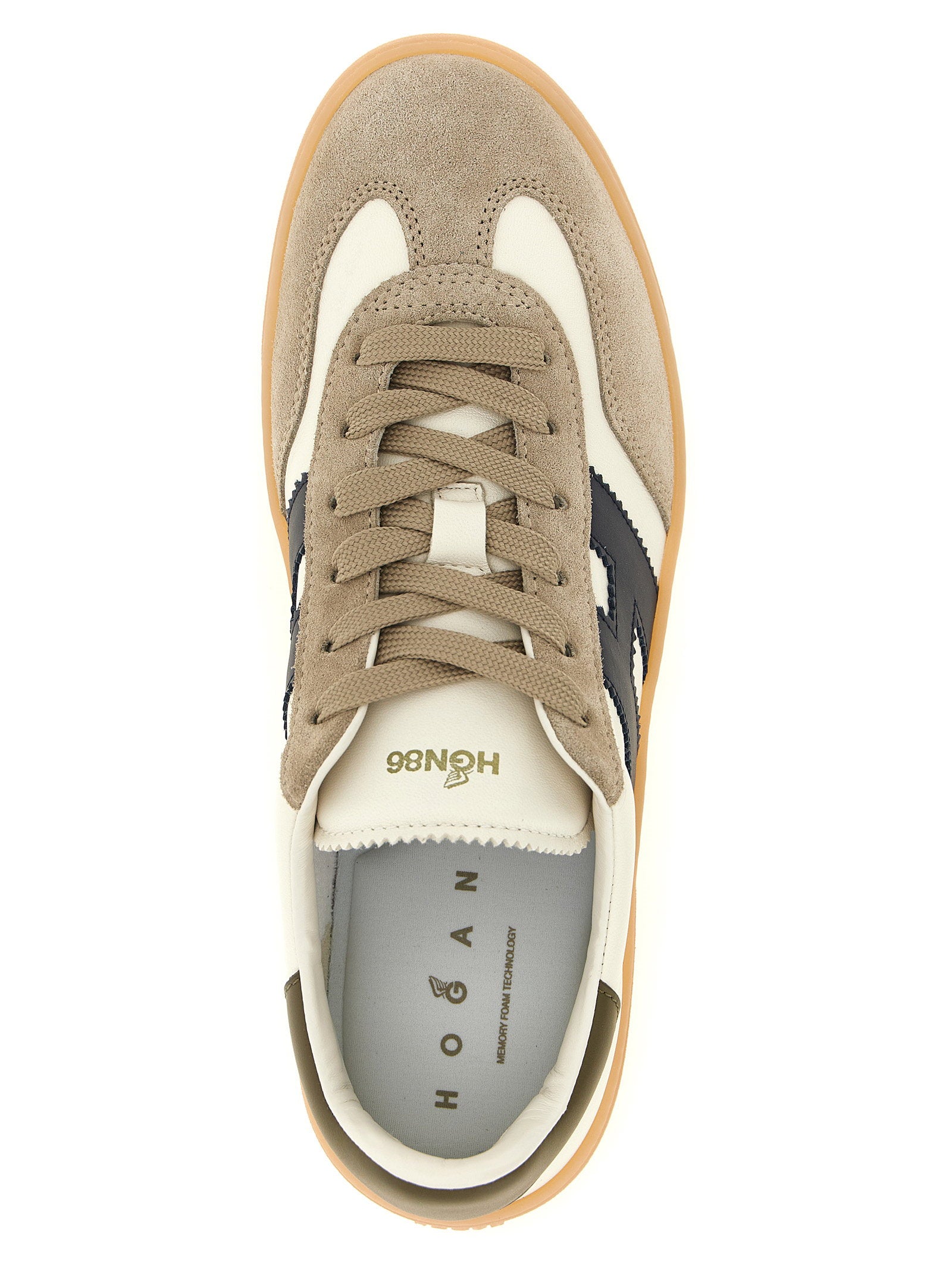 Hogan Cool Sneakers ivoor multicolor - detail van de cassettezool