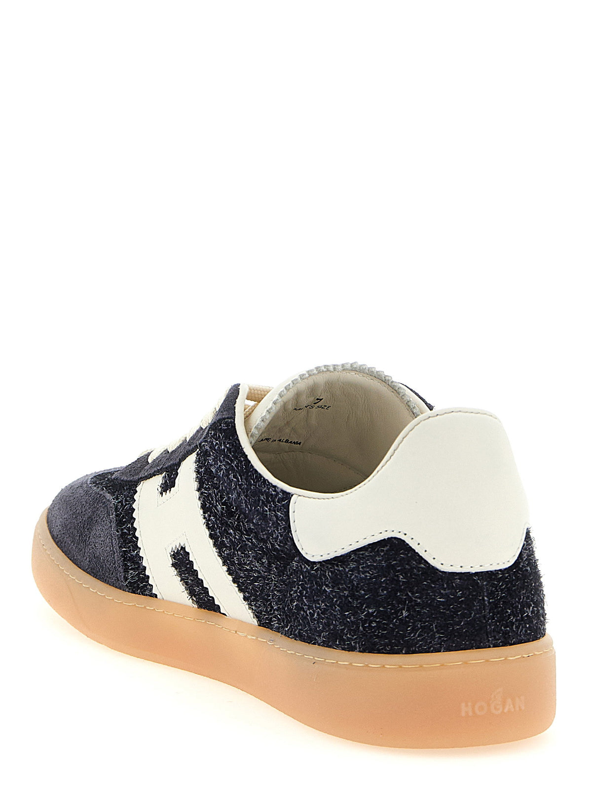 Hogan Cool Suède Sneakers Donkerblauw met Crème H-thumbmail-3
