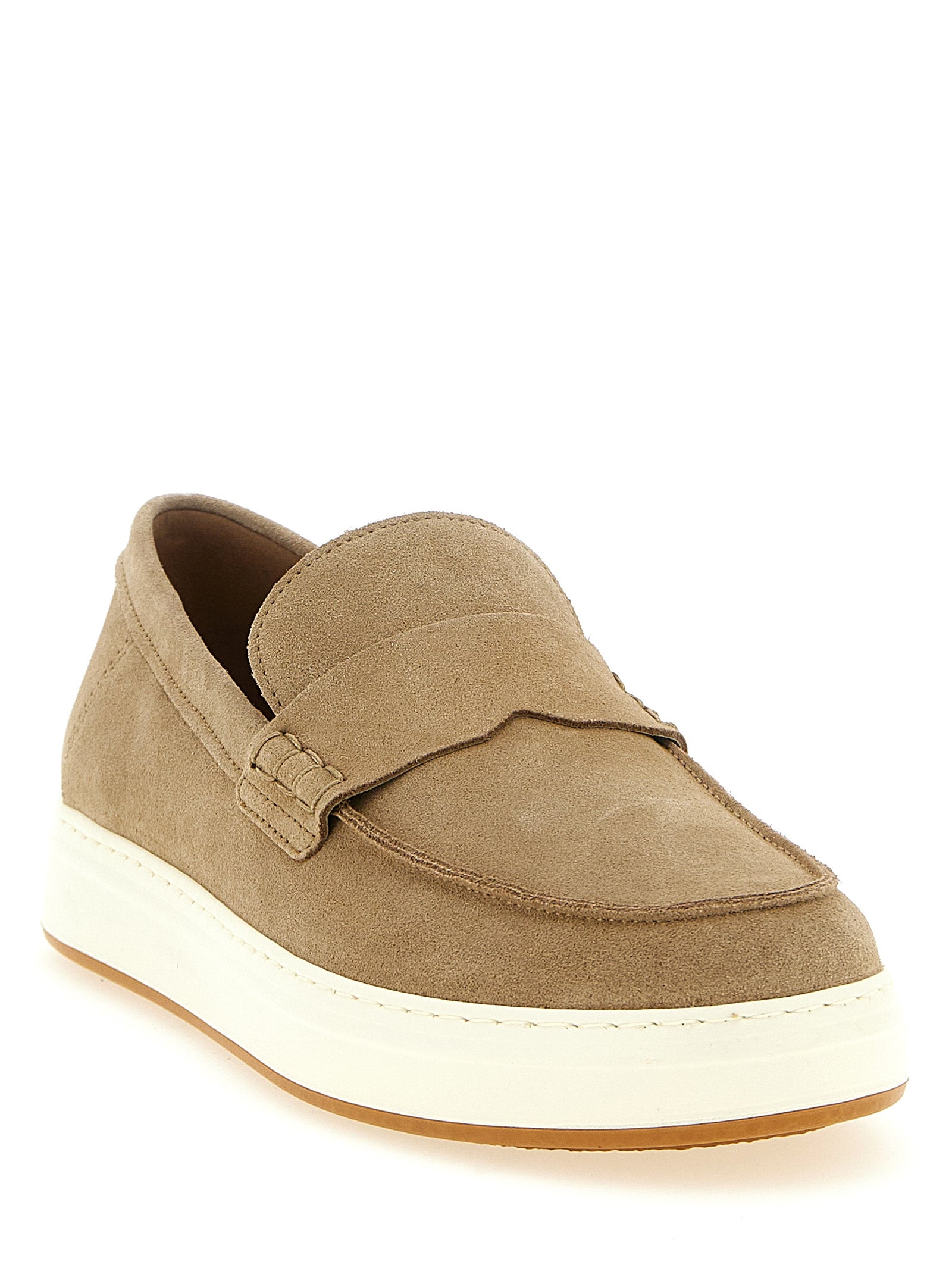 Hogan H668 H-Tv Suede Beige Loafers