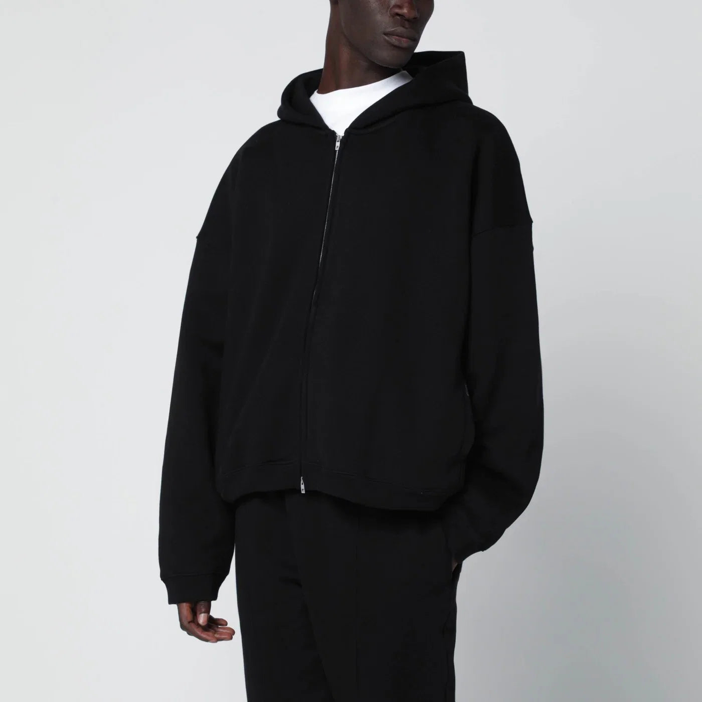 Represent Initial Boxy Zip Hoodie Zwart