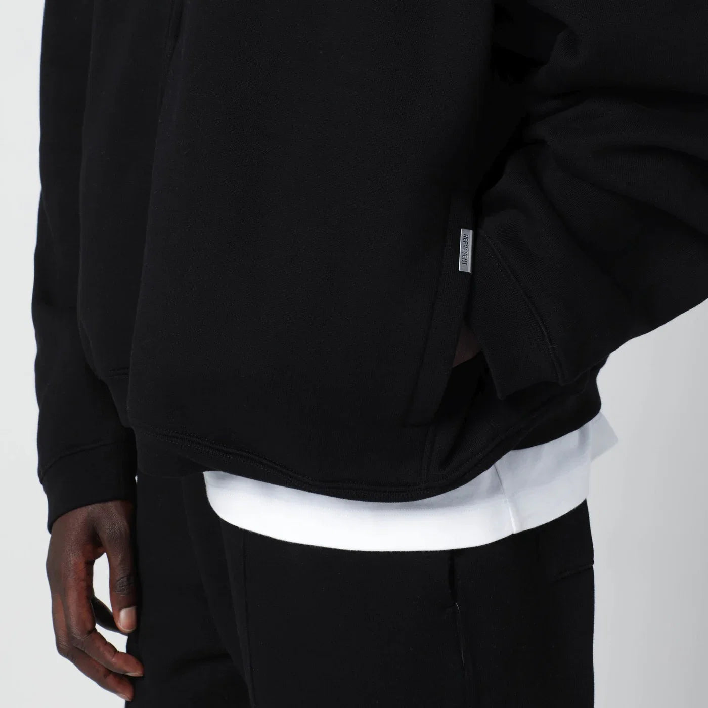 Represent Initial Boxy Zip Hoodie Zwart-thumbmail-2
