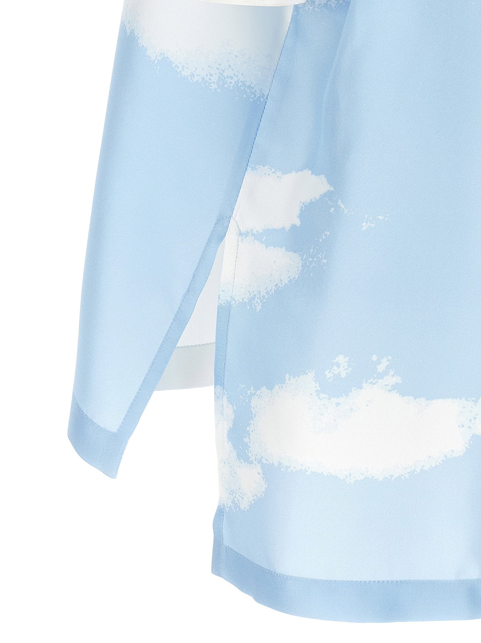 Moschino Archive Clouds overhemd, achteraanzicht met zijsplit