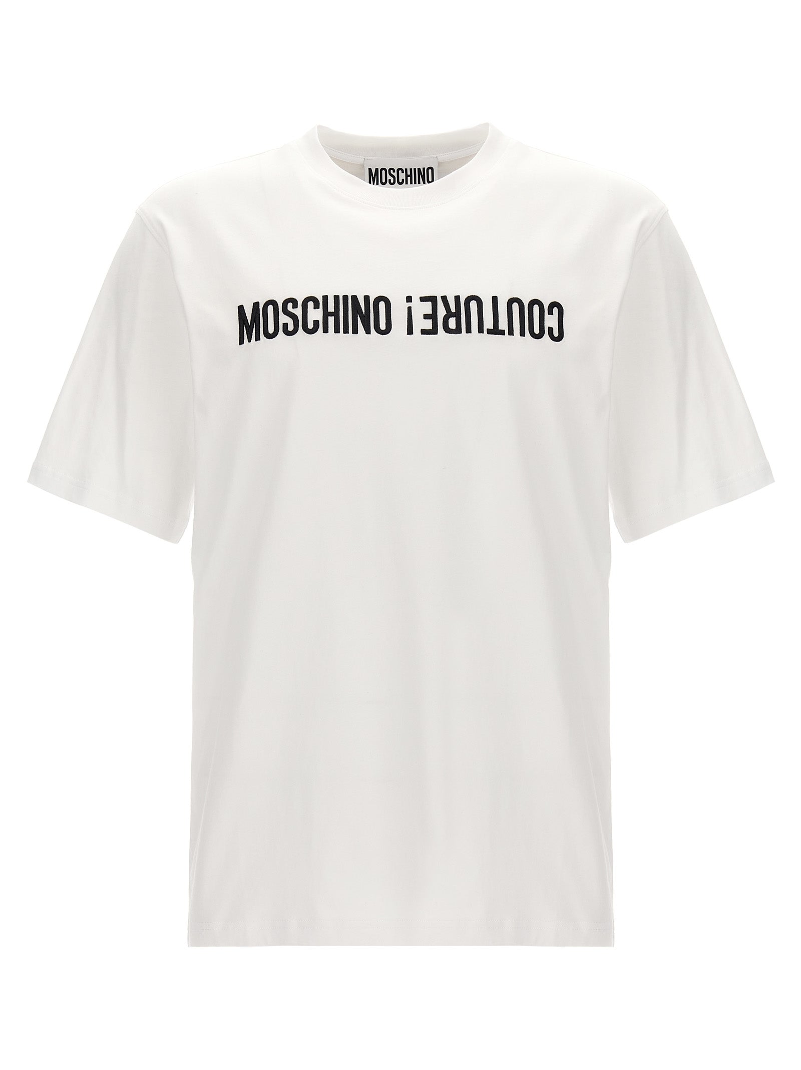 Moschino Logo Embroidered T-shirt White