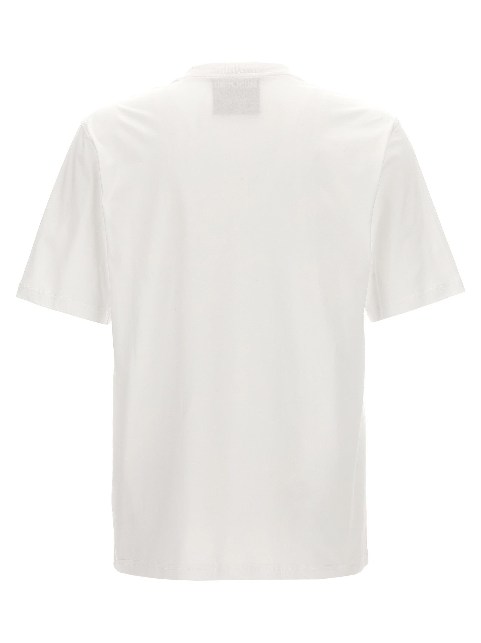 Moschino Logo Embroidered T-shirt White Topwear Moschino