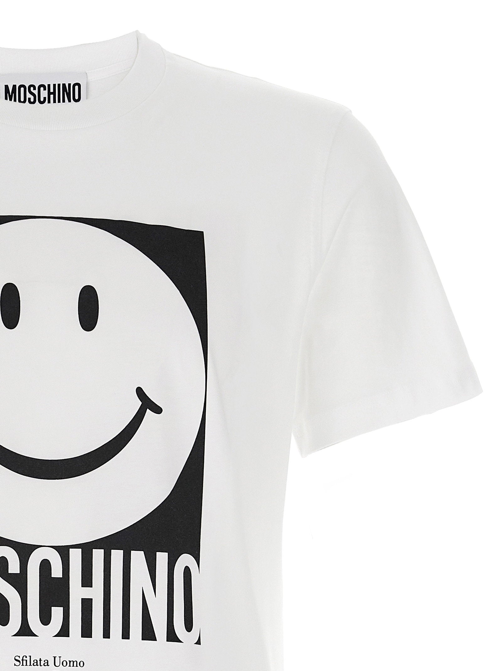 Moschino Smiley T-shirt wit - achteraanzicht