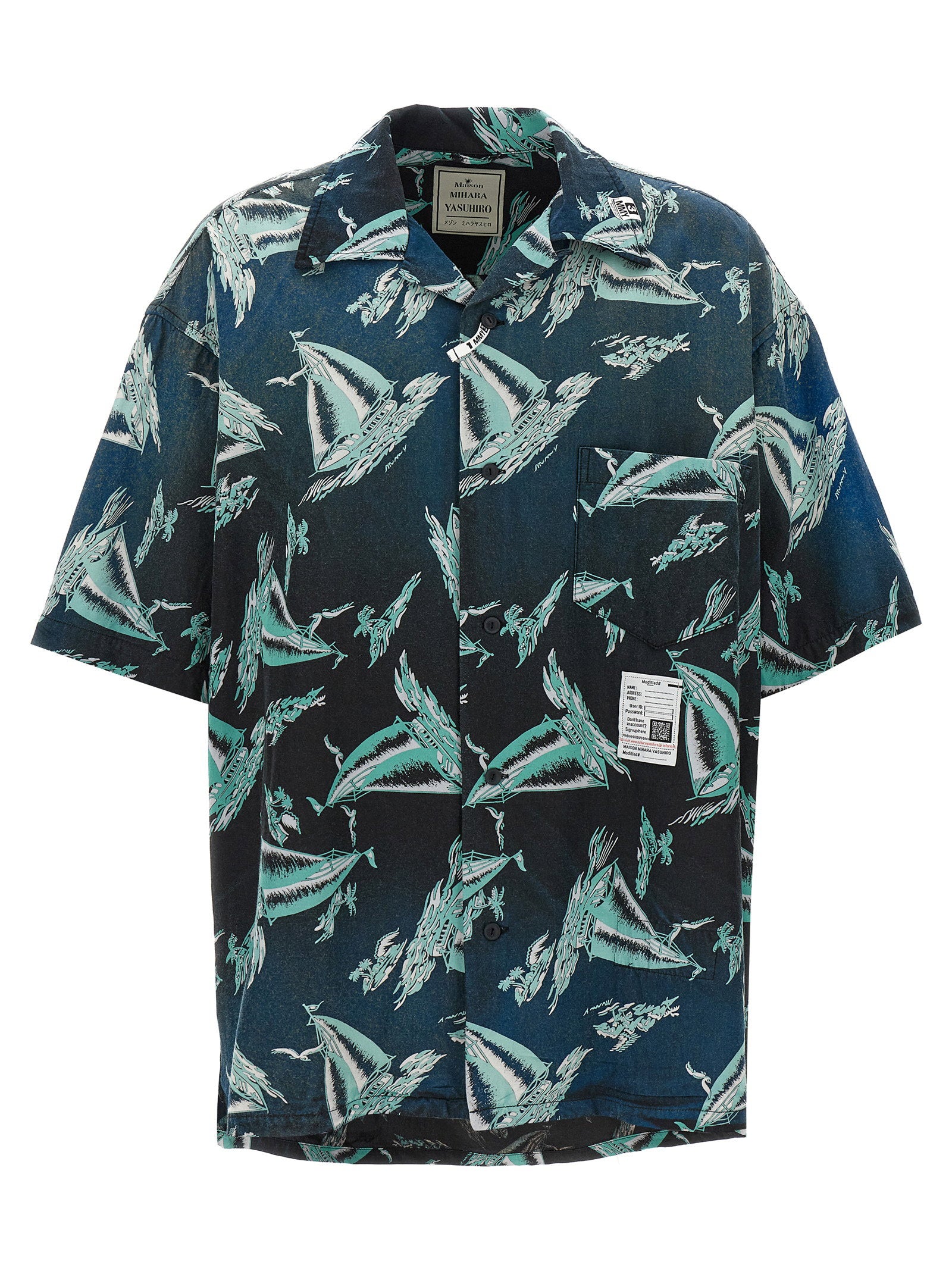 Maison Mihara Yasuhiro Vintage Bowlingshirt Zwart Shirts Maison Mihara Yasuhiro
