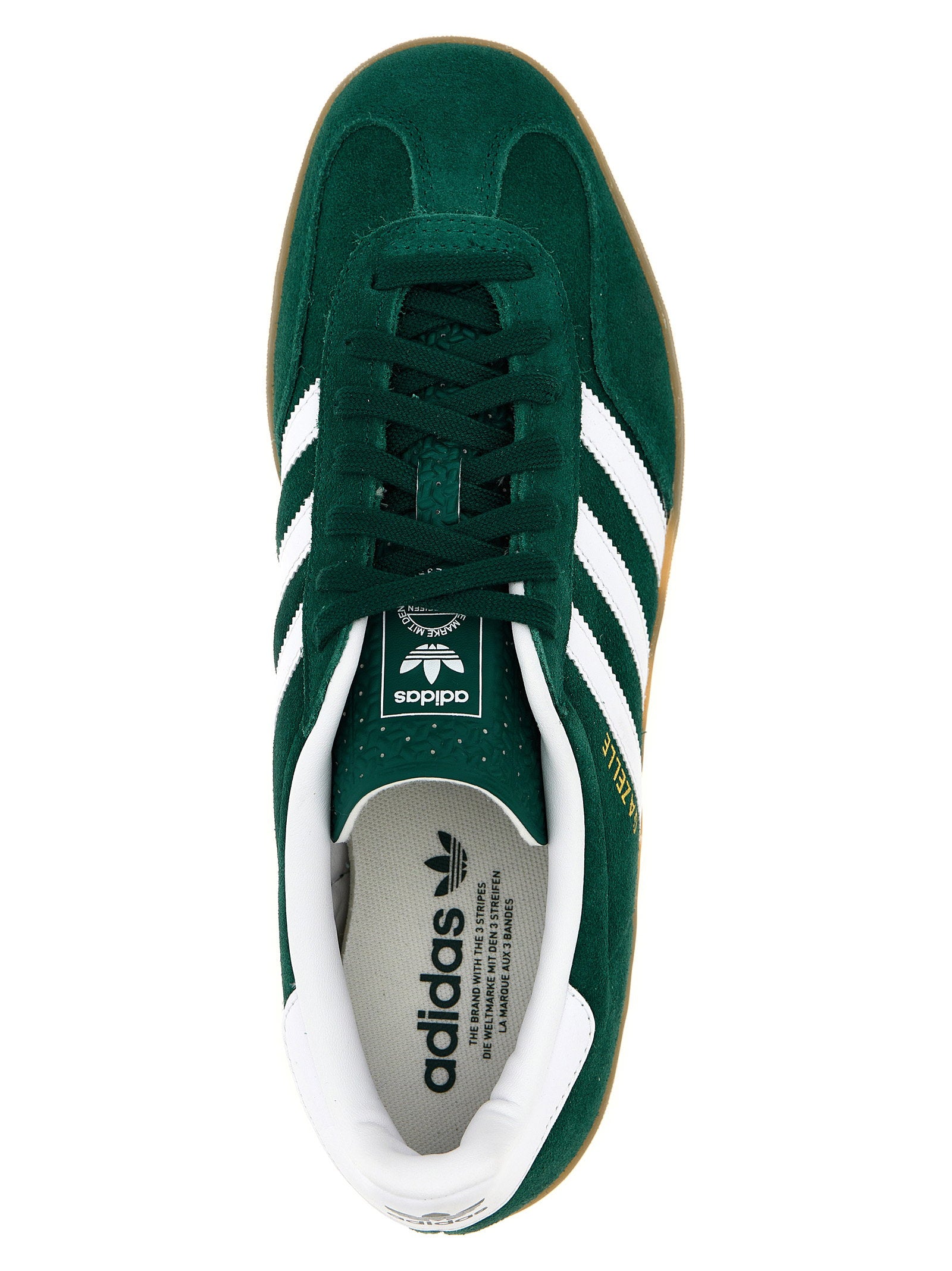 Adidas Originals Gazelle Indoor collegiate green - achteraanzicht met versterkte hielcounter