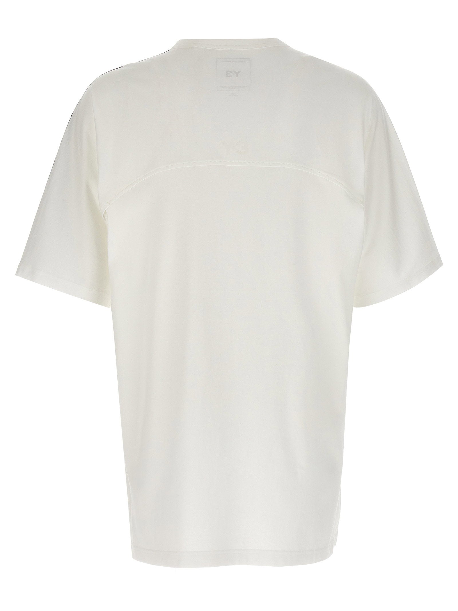 Y-3 3-Stripes Short Sleeve T-shirt met Dropped Shoulders Wit Topwear Y-3