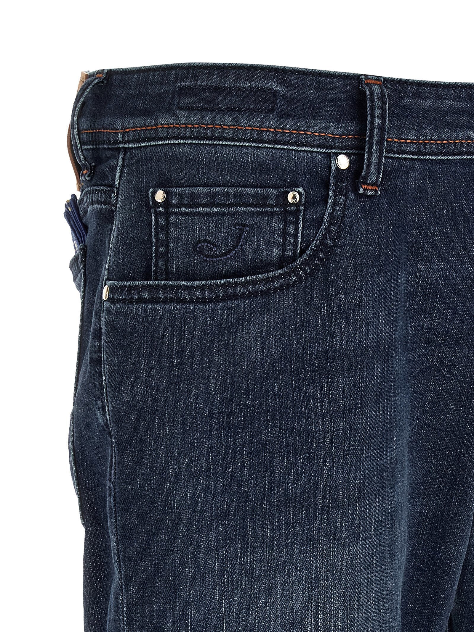 Jacob Cohën Bard slim jeans donkerblauw zijaanzicht