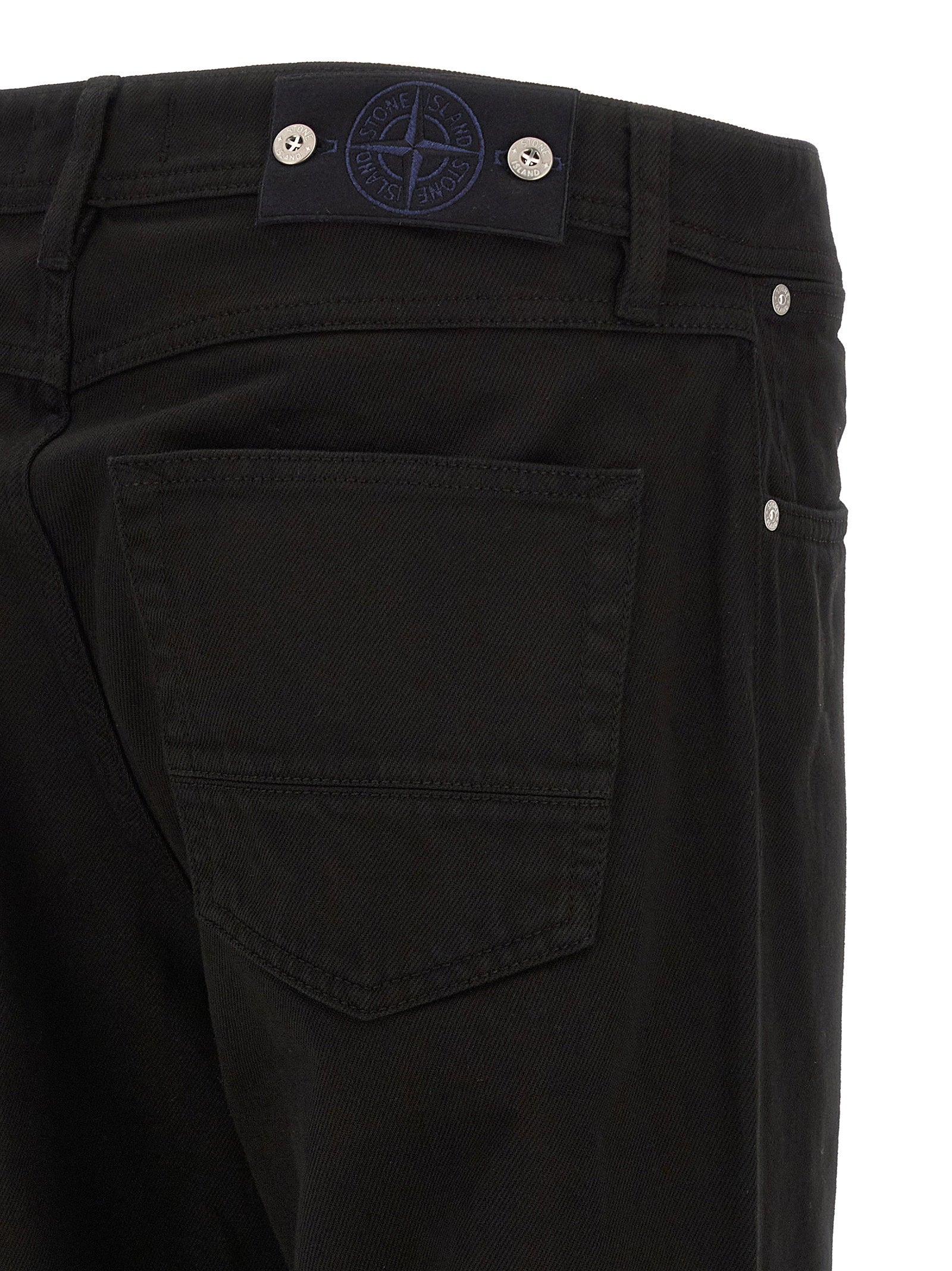 Stone Island J100005 Light Bull Denim-TC Jeans Zwart-thumbmail-4