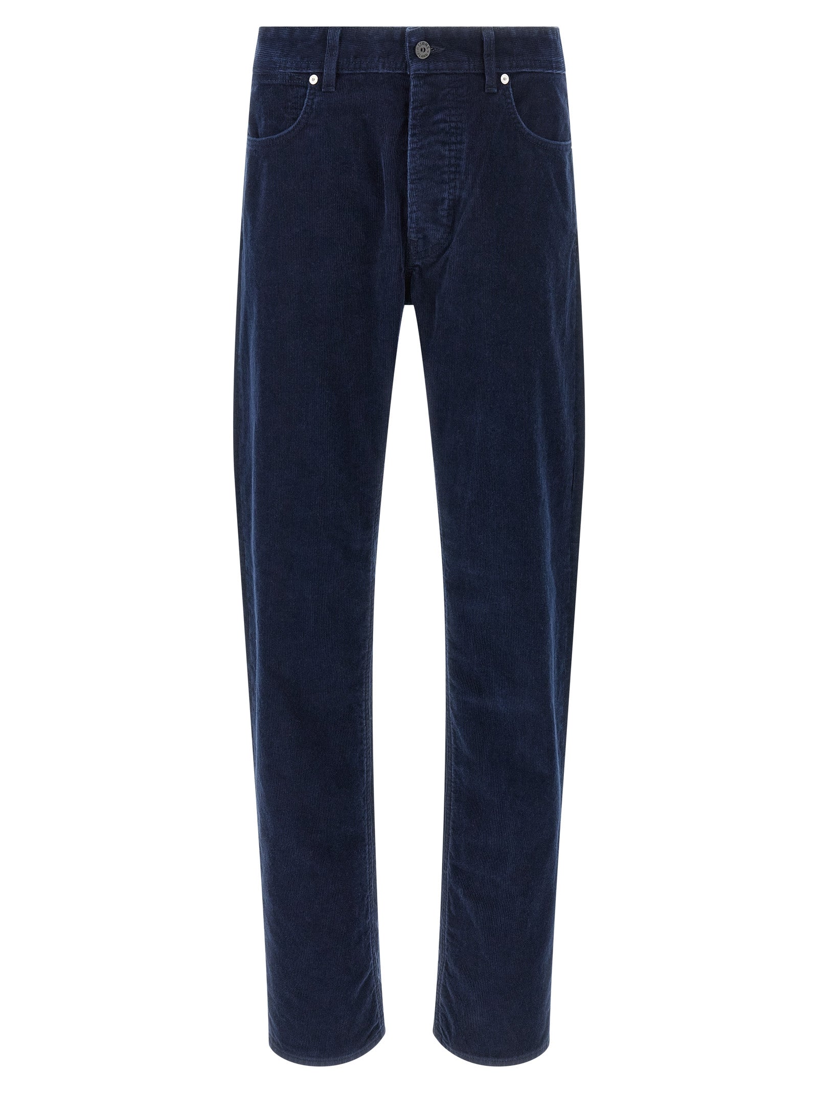 Stone Island Denim Research Corduroy Trousers Navy Blue