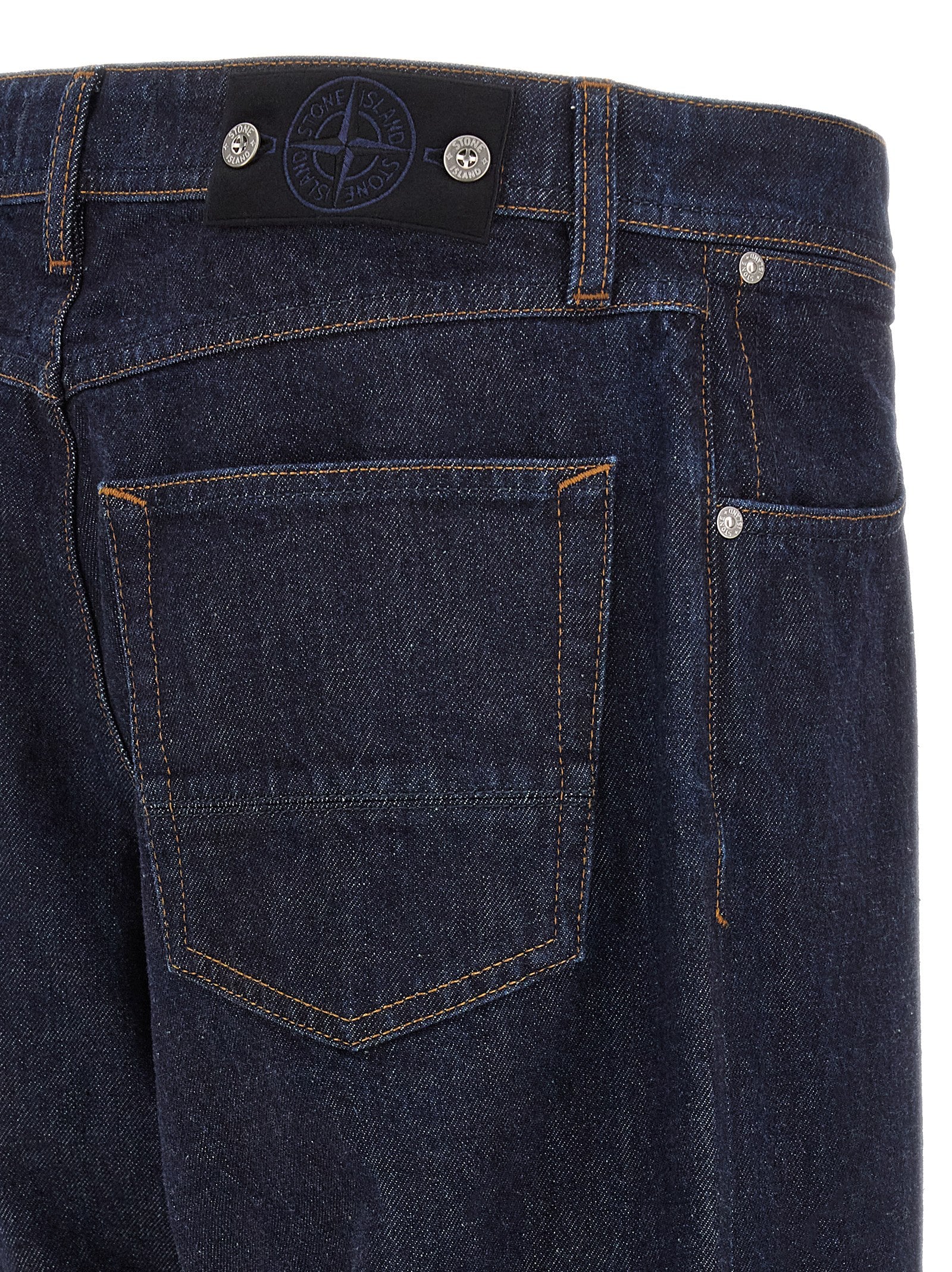 Stone Island Indigo Garment-Dyed Denim Jeans-4