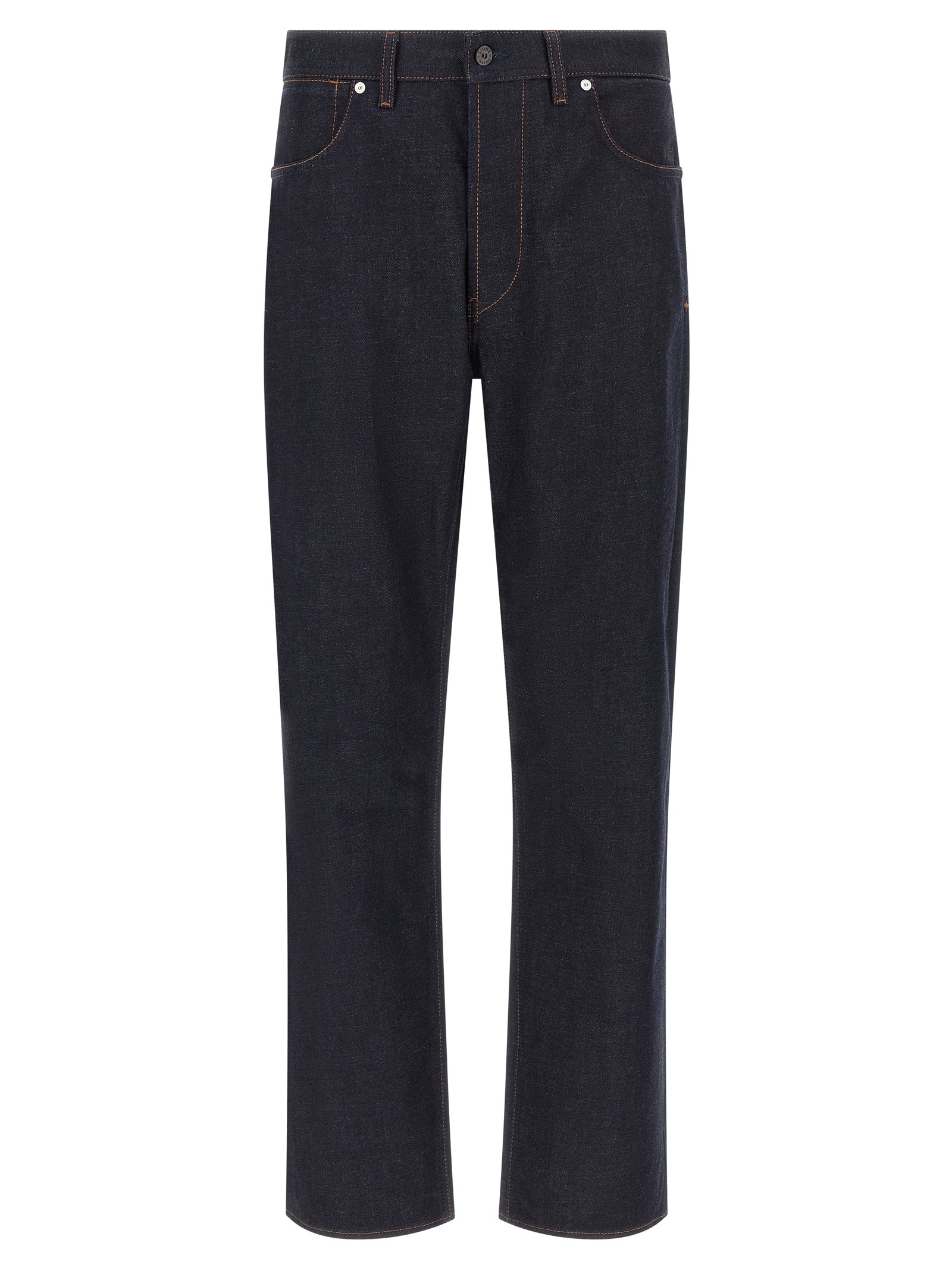 Stone Island Indigo Denim-rinsed Straight Fit Raw Jeans Blue