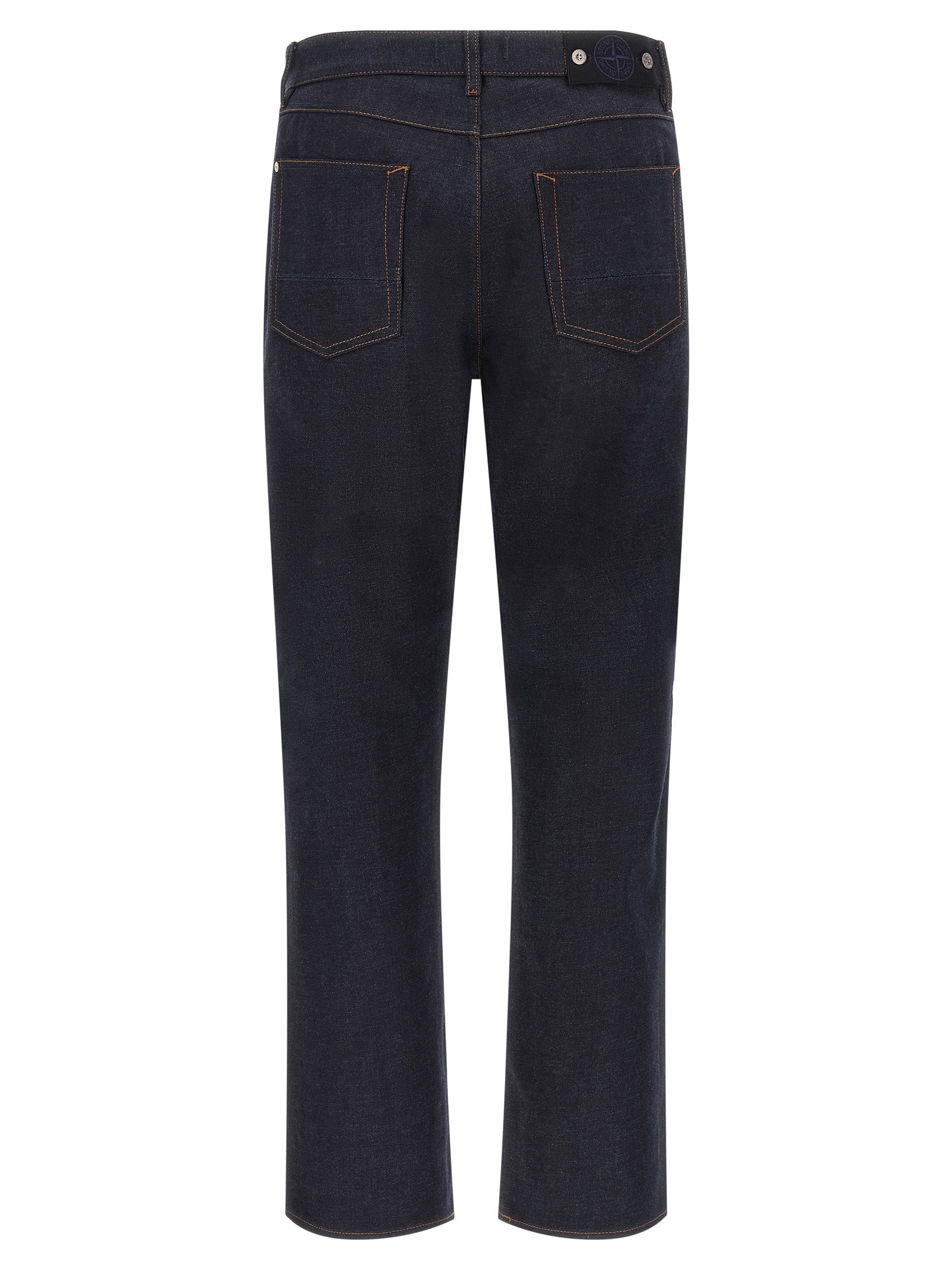 Stone Island Indigo Denim-rinsed Straight Fit Raw Jeans Blue