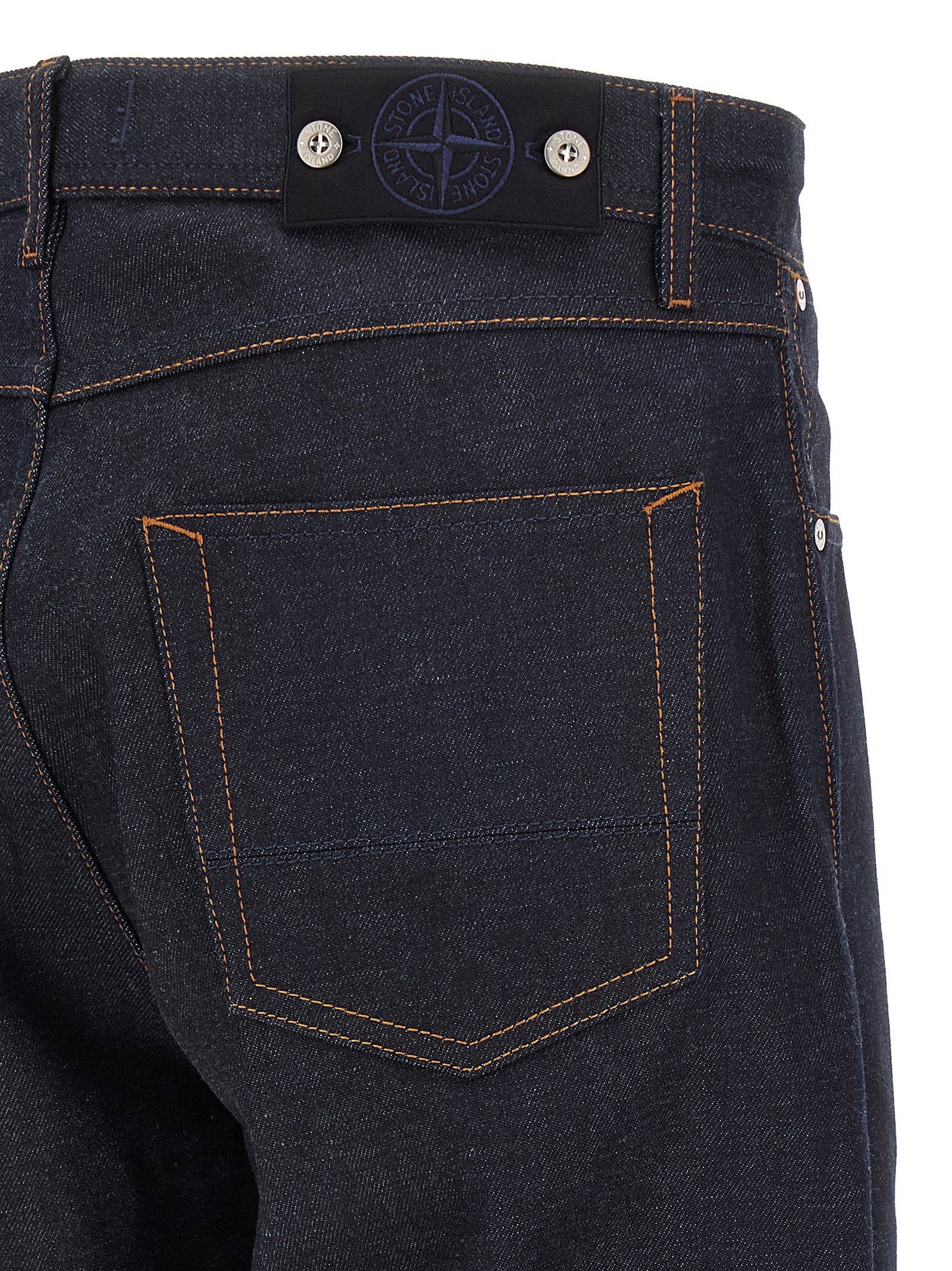 Stone Island J100008 Selvedge Denim-Raw Jeans in Indigo-thumbmail-4