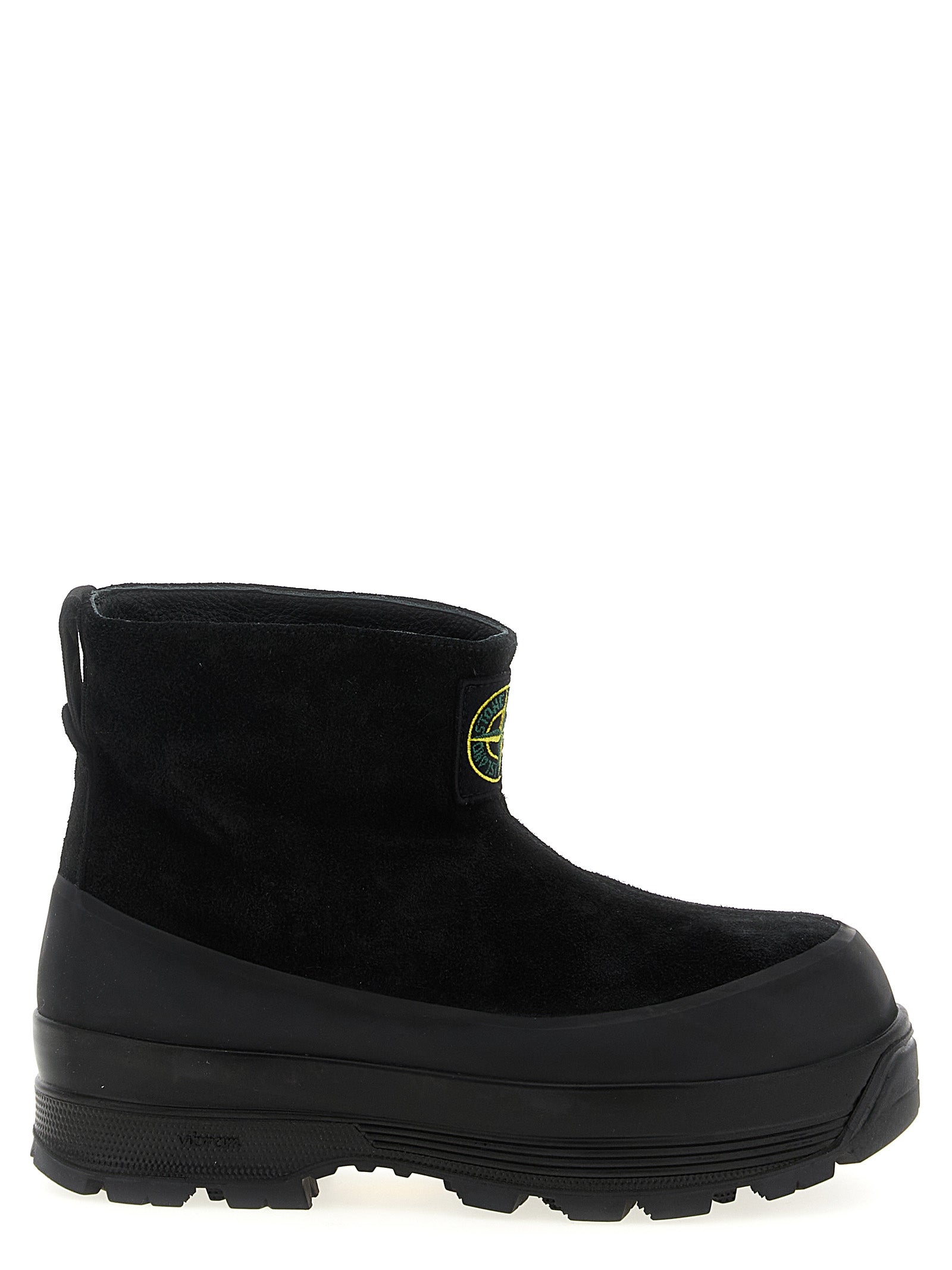 Stone Island Suede Ankle Boots Black
