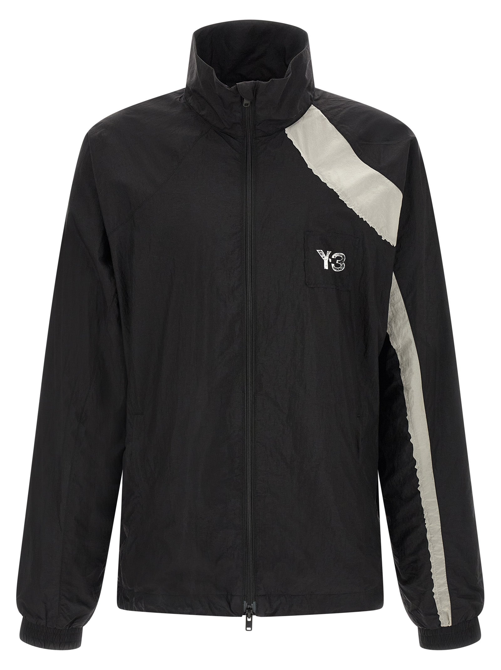 Adidas Y-3 Raw Edge 3-Stripes Nylon Shell Jacket Black