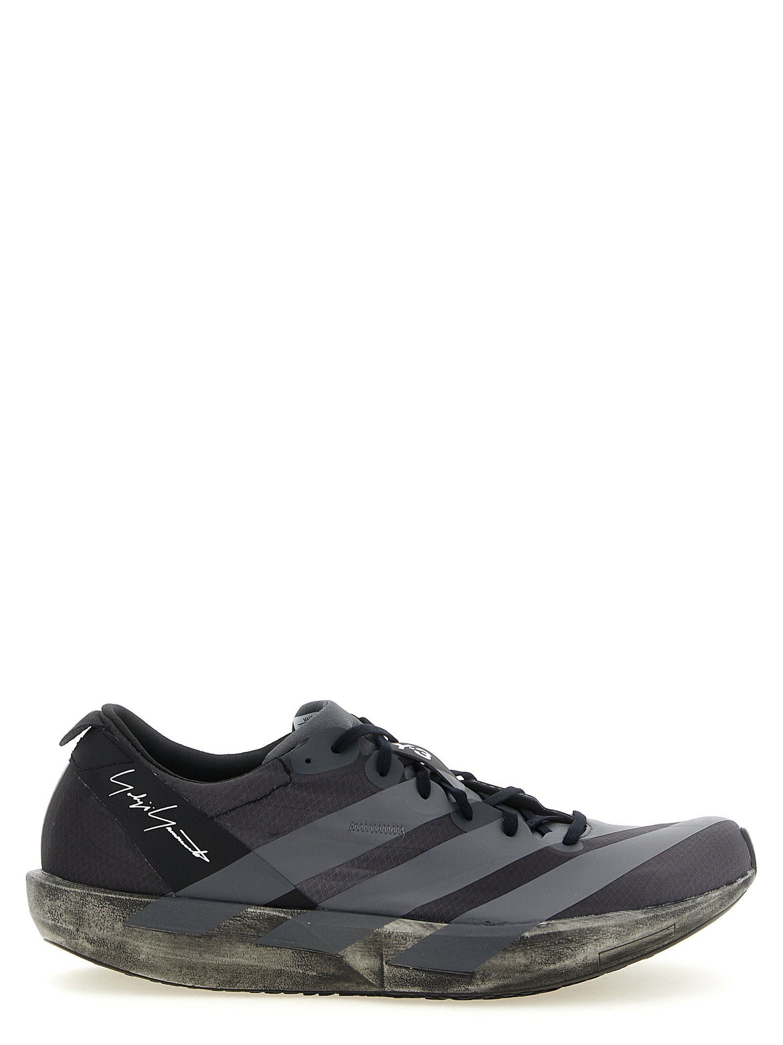 Y-3 Adios 9 sneakers in zwart, zijaanzicht