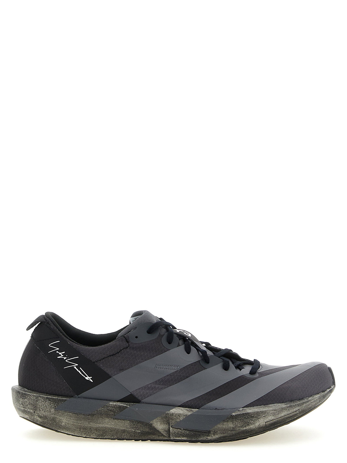 Y-3 Adios 9 Sneakers Zwart met Verweerde Zool