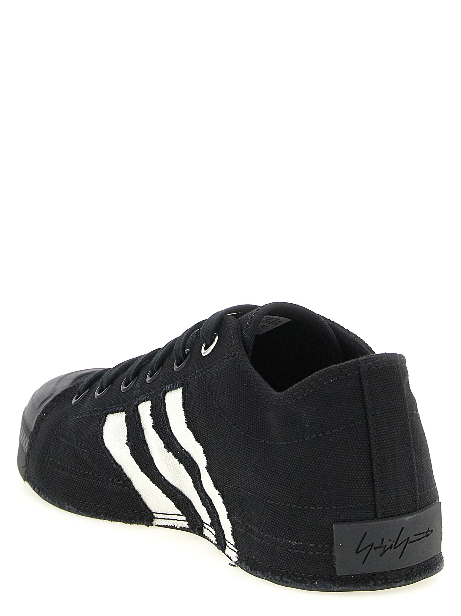Y-3 Nizza Low Sneakers Black White-thumbmail-3