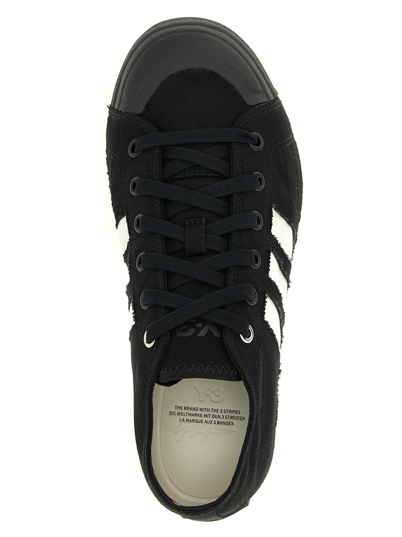 Y-3 Nizza Low Sneakers Black White-thumbmail-4