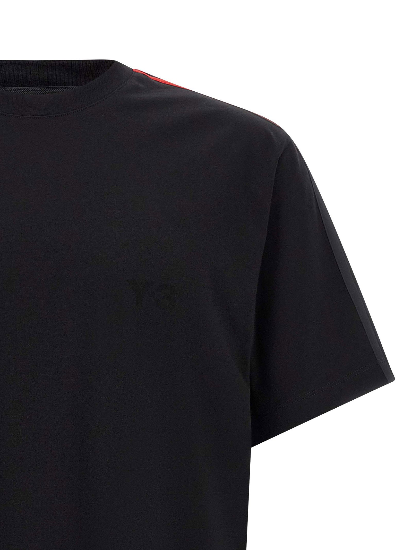 Y-3 Gradient Stripes T-shirt zwart, achteraanzicht