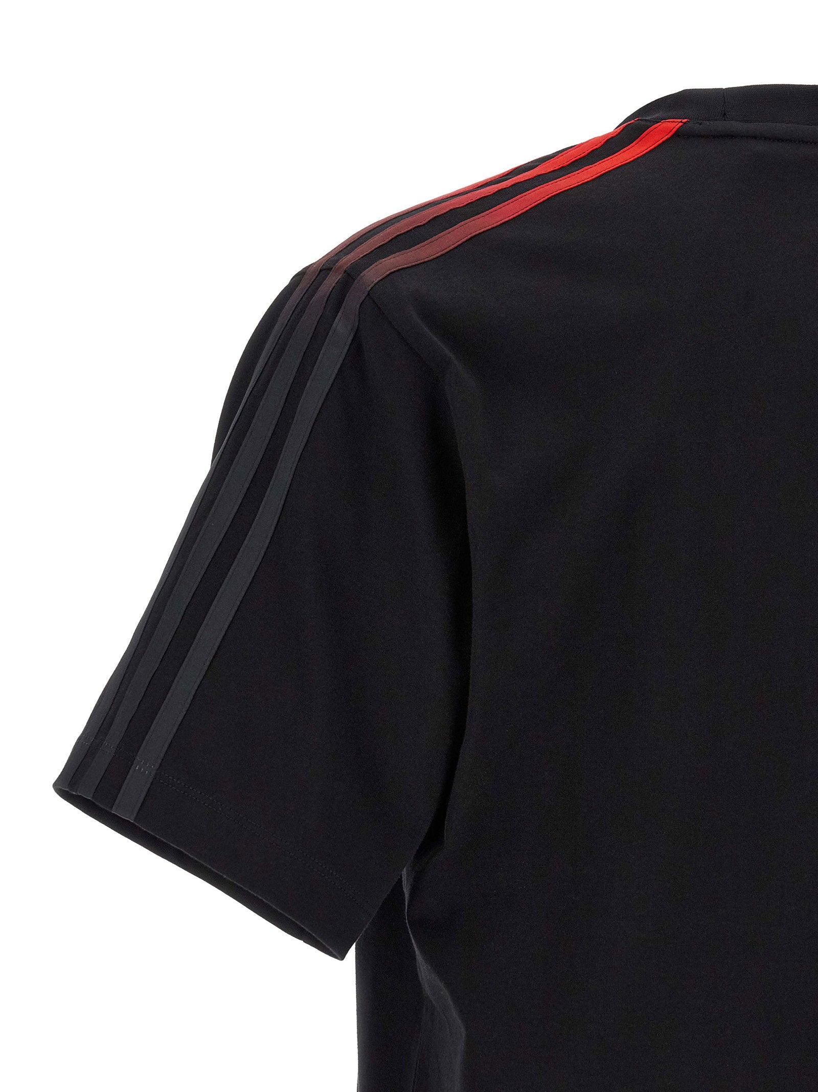 Y-3 Gradient Stripes T-shirt zwart, detail gradiëntprint