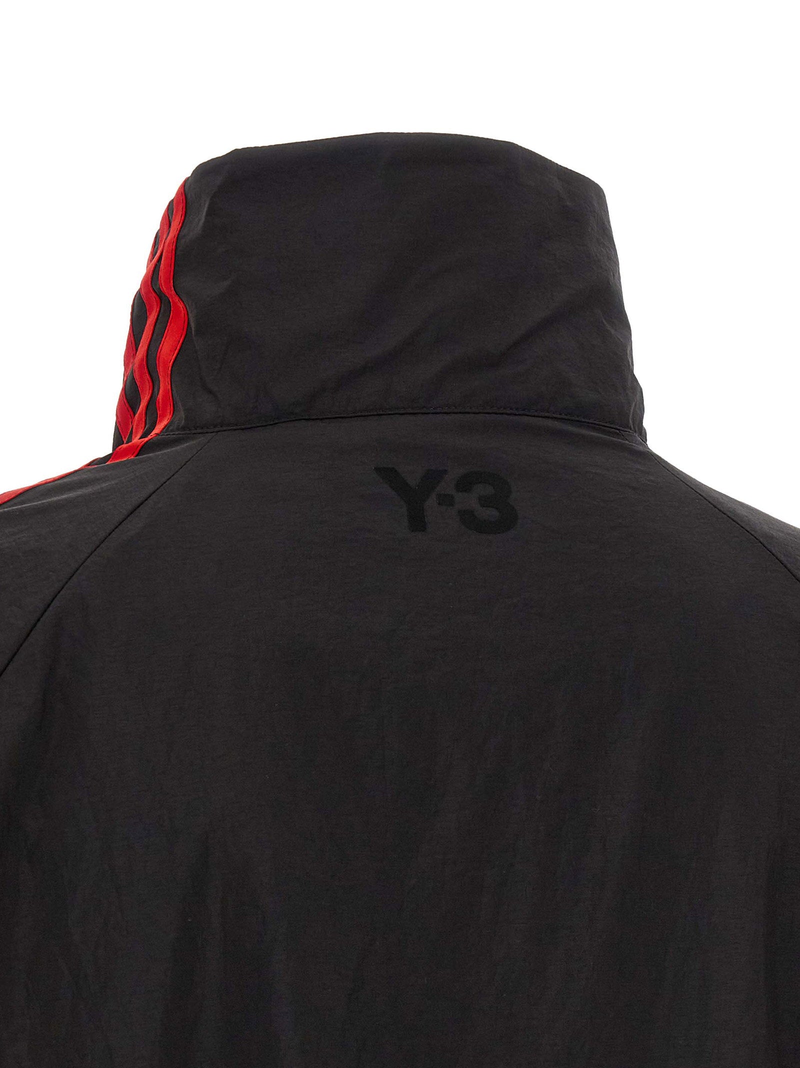Y-3 Gradient 3 Stripes trainingsjack in zwart, achteraanzicht met Y-3-logo