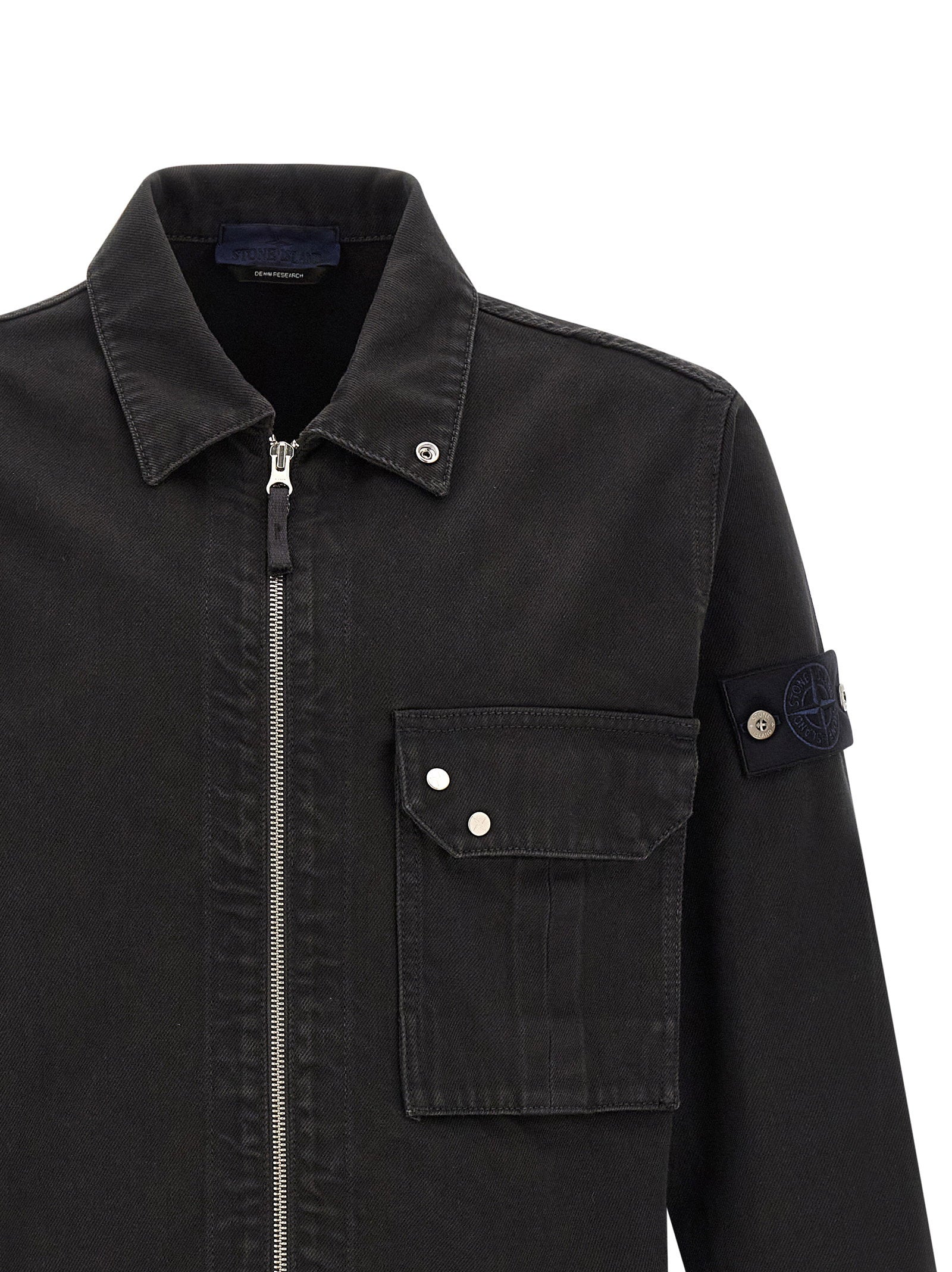 Stone Island Denim Overshirt Shirts Stone Island