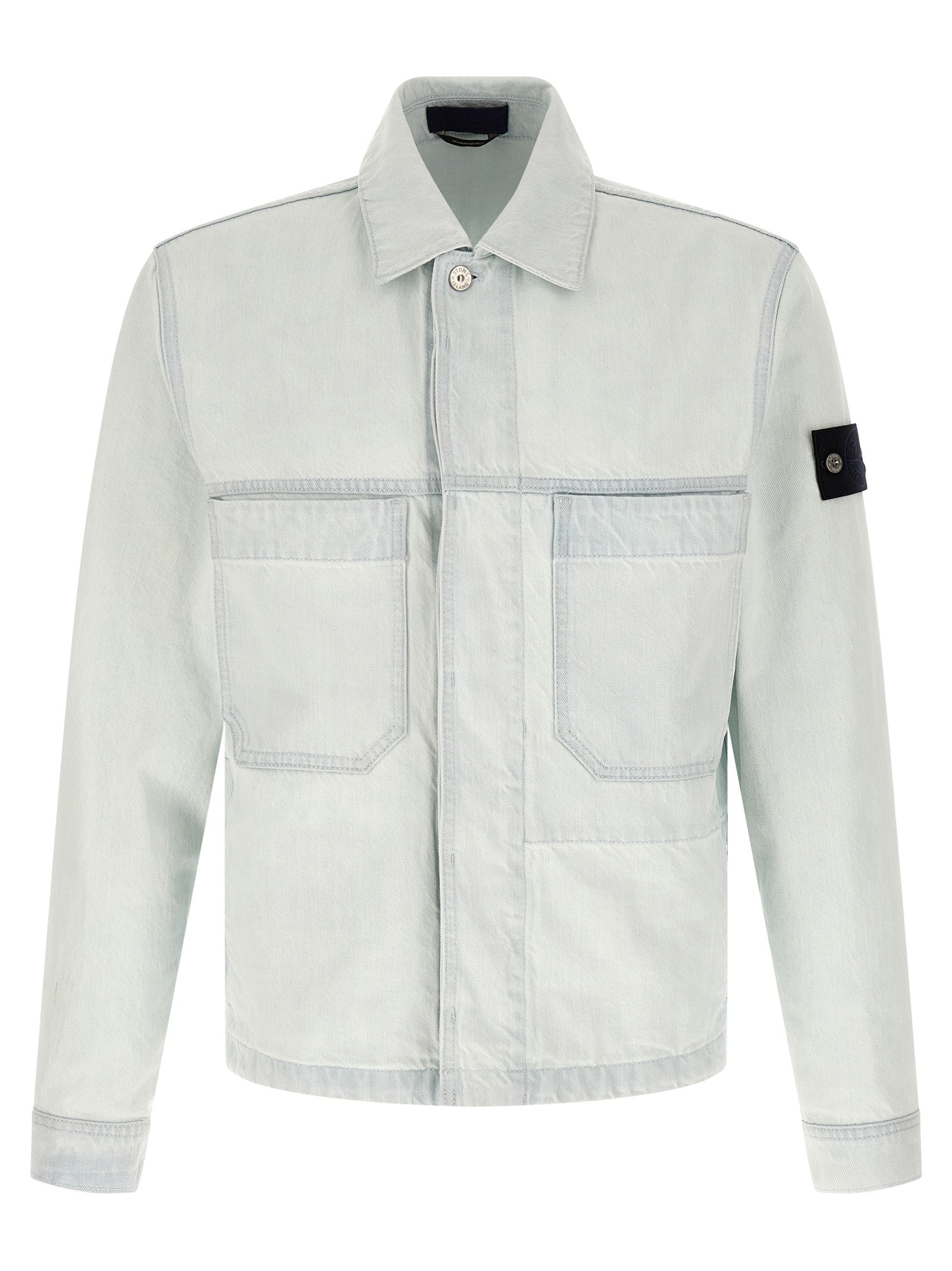 Stone Island Denim Research Ultra Bleached Denim Jacket Extra Bleach