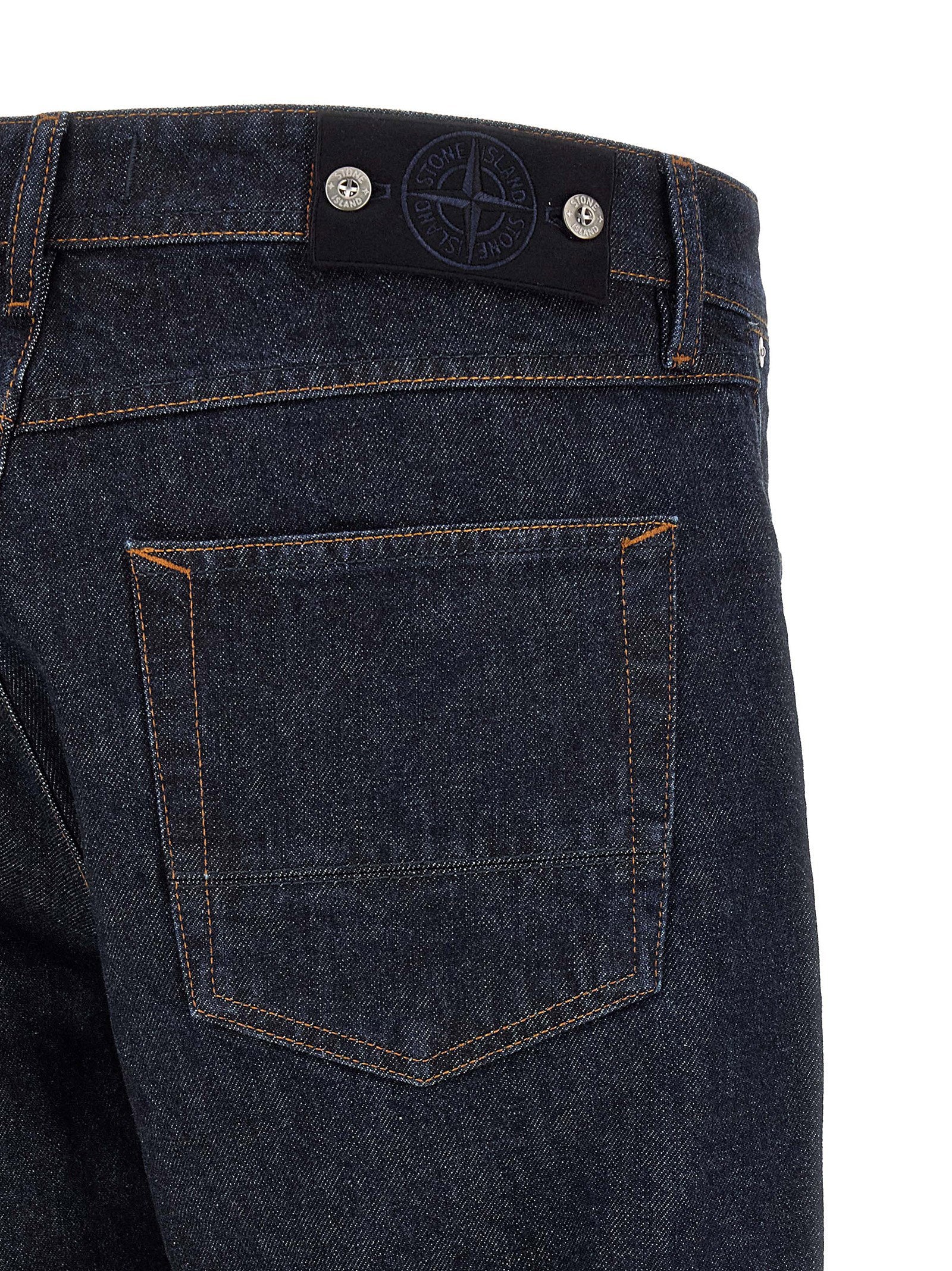 Stone Island J100005 Indigo Denim-Rinsed Regular Straight Jeans Blauw-thumbmail-4