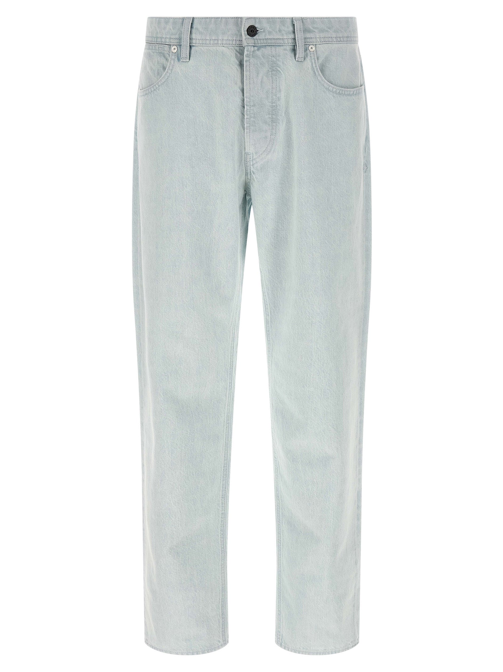 Stone Island J100006 Indigo Denim-Rinsed Loose Fit Jeans Lichtblauw
