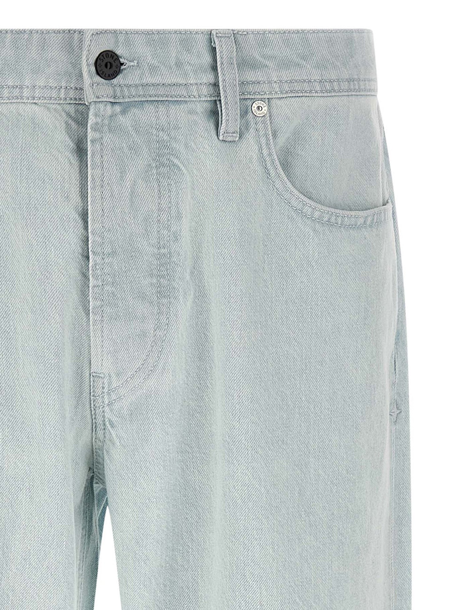 Stone Island J100006 Indigo Denim-Rinsed Loose Fit Jeans Lichtblauw-thumbmail-3