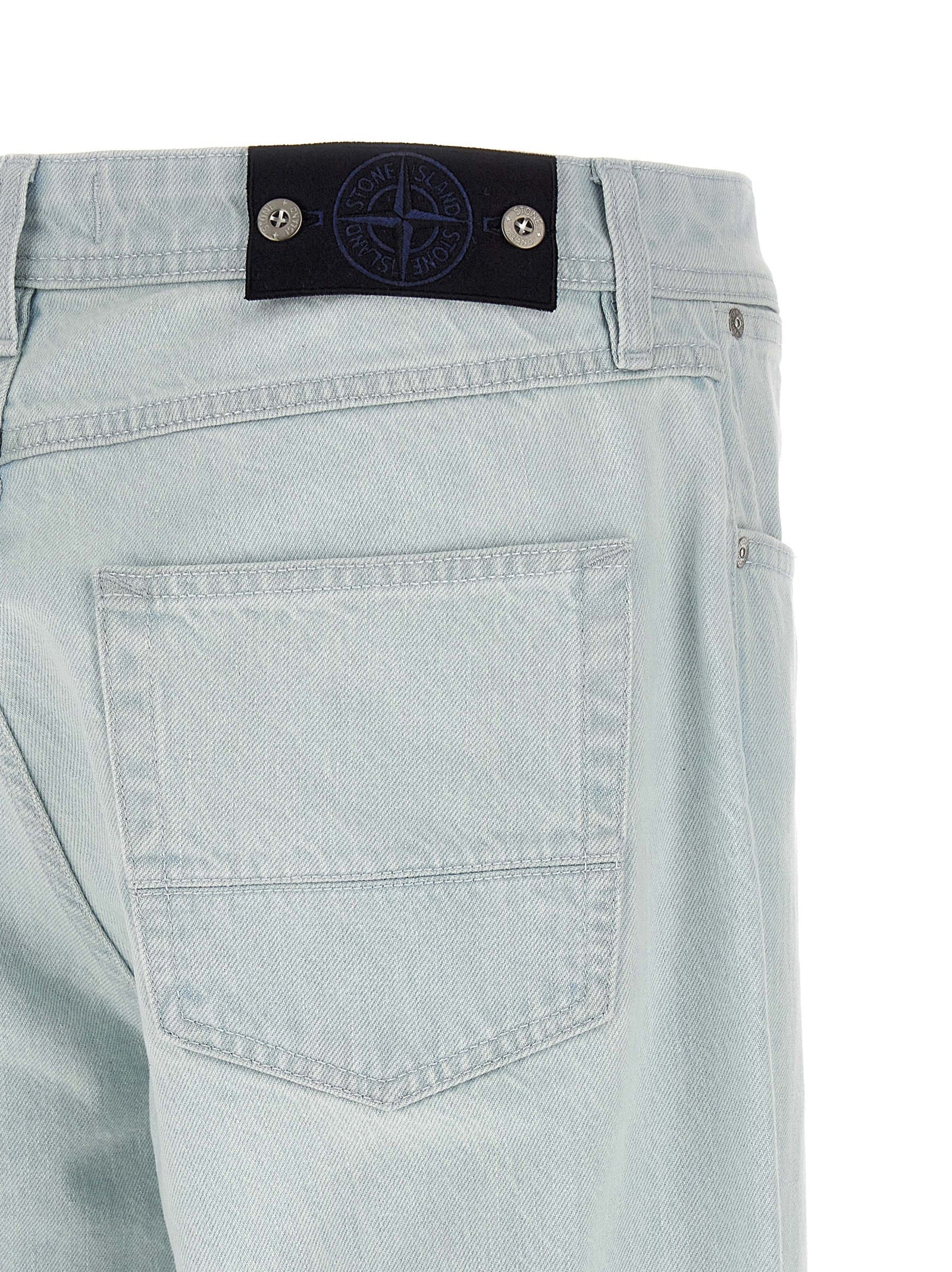 Stone Island J100006 Indigo Denim-Rinsed Loose Fit Jeans Lichtblauw-thumbmail-4