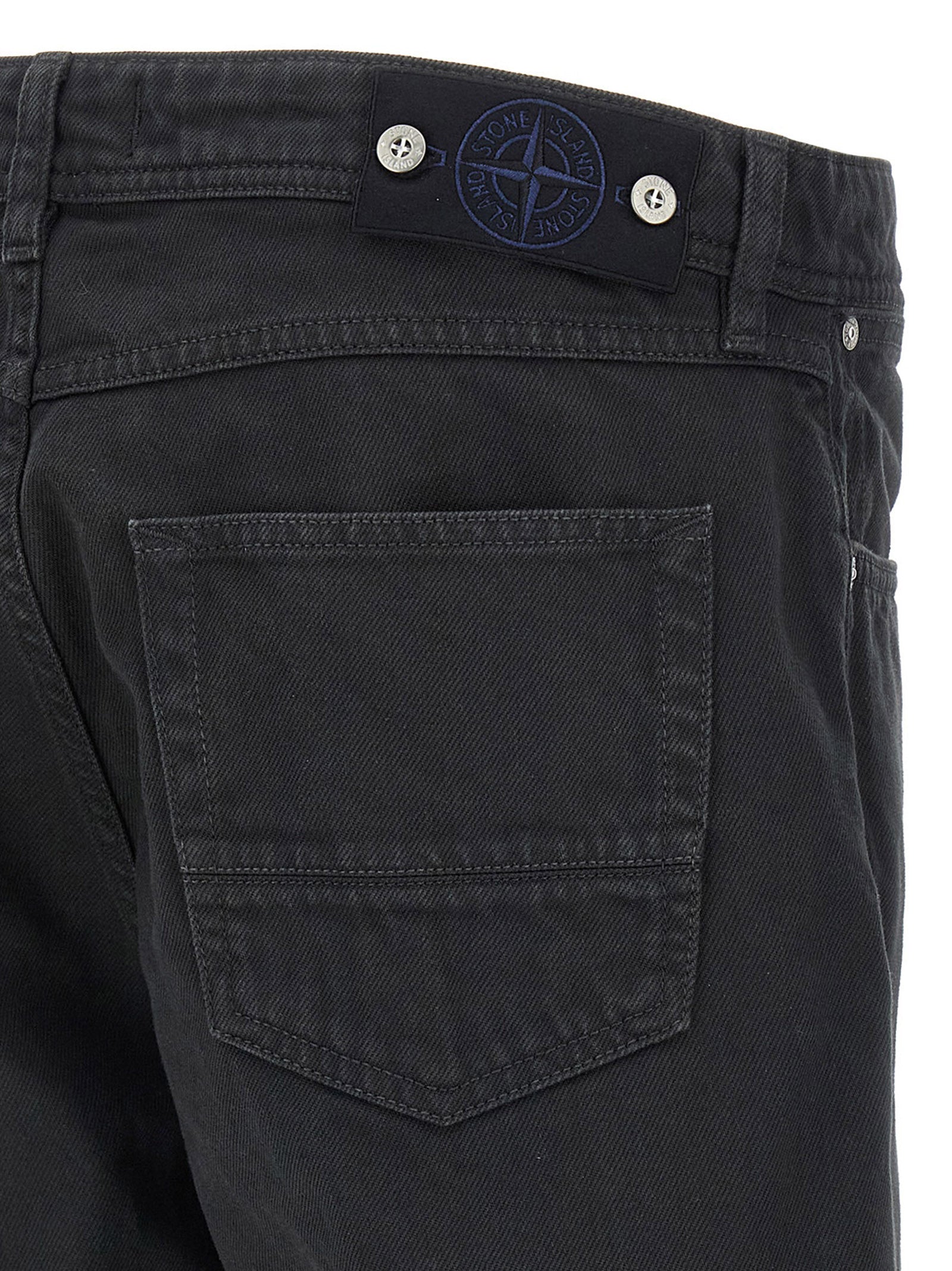 Stone Island Light Bull Denim Straight Jeans Zwart-thumbmail-4