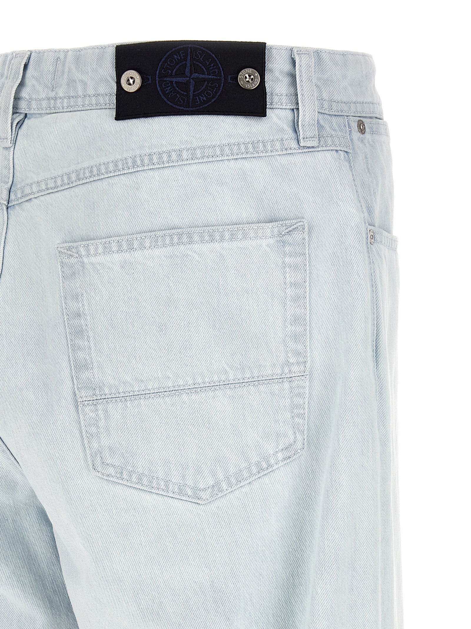 Stone Island J100006 Indigo Denim Ultra Bleached Jeans Lichtblauw-thumbmail-4