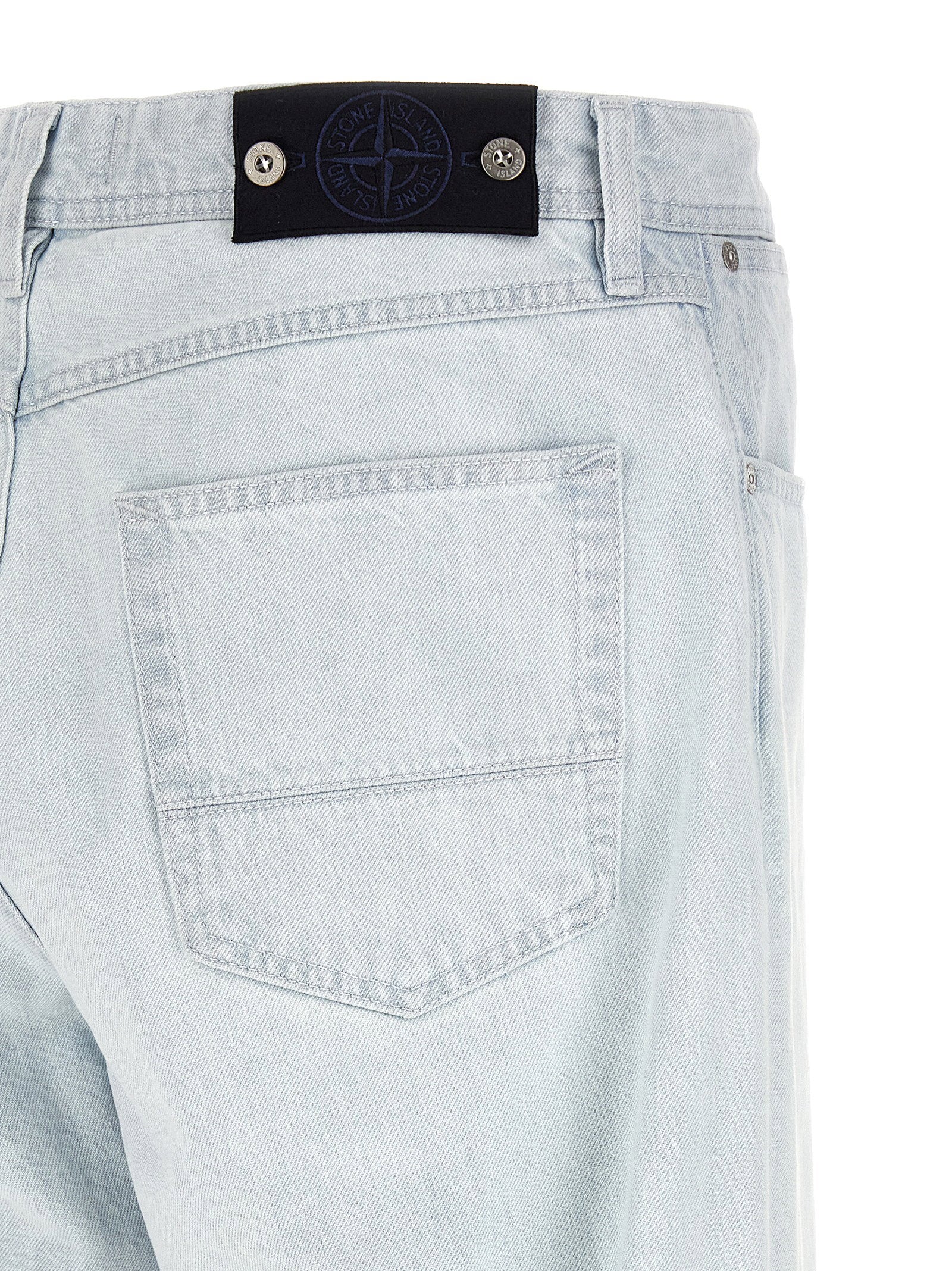Stone Island jeans met knoopsluiting en vijf zakken