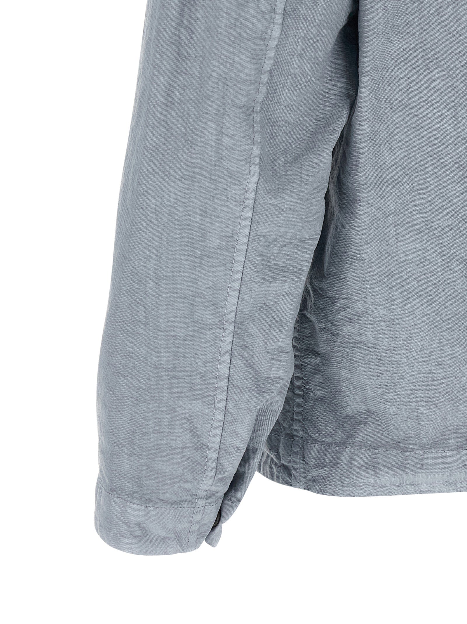 Stone Island 1200003 Organic-Look Nylon Panama-TC Overshirt Grijs-thumbmail-4