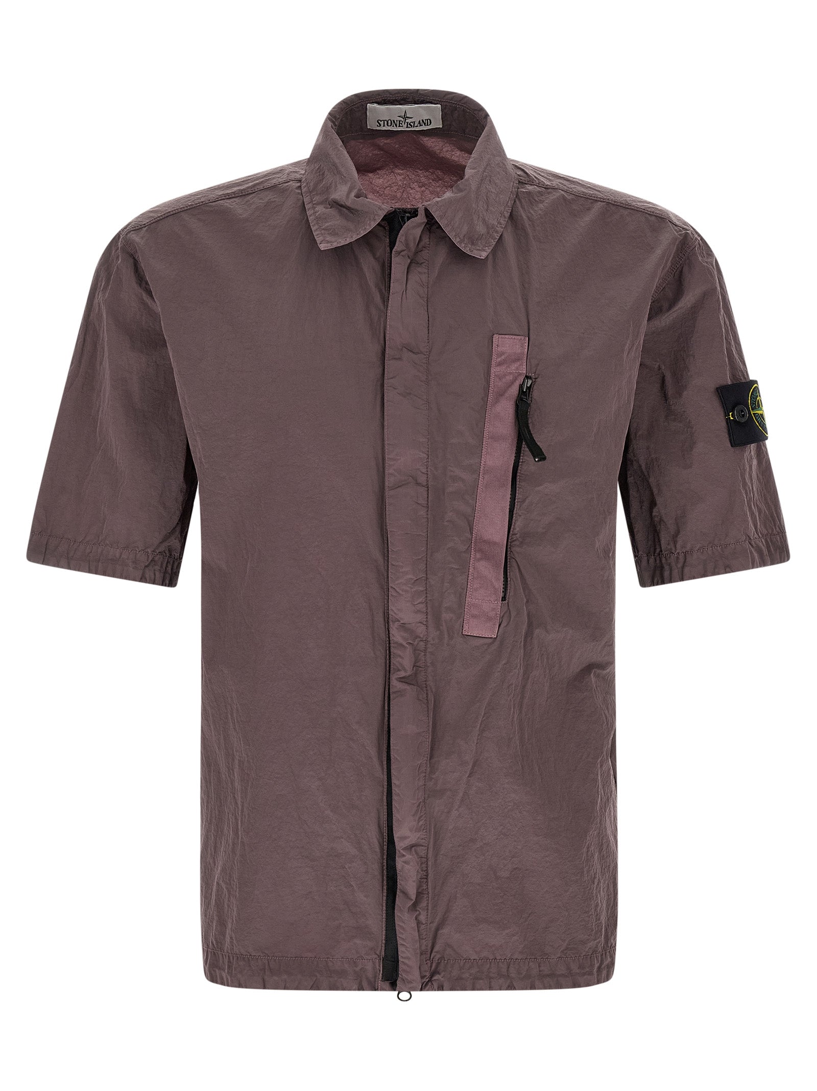 Stone Island Nylon Metal ECONYL® Short Sleeve Shirt Brown